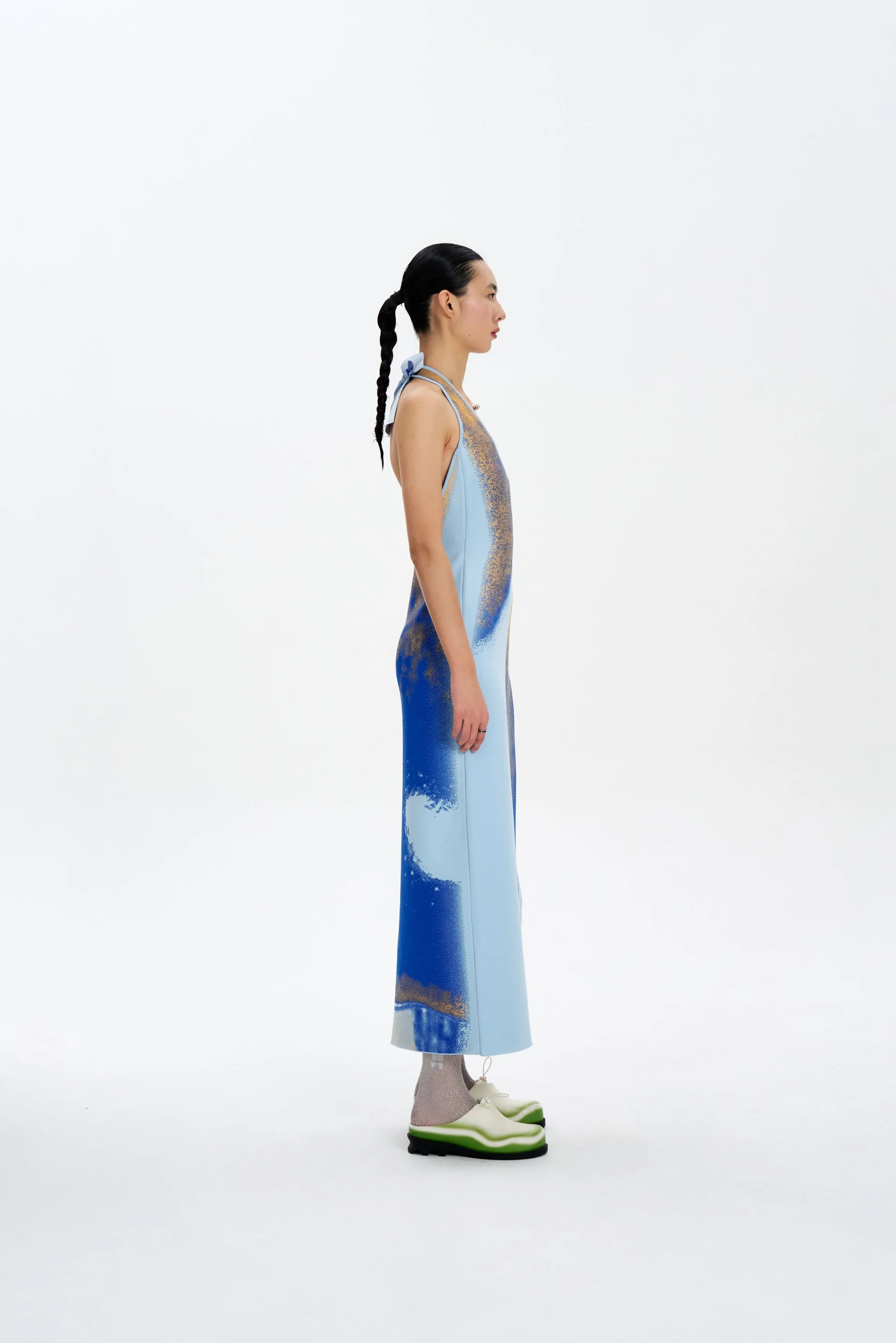 NOAH HALTER NECK LONG DRESS Airy Feel