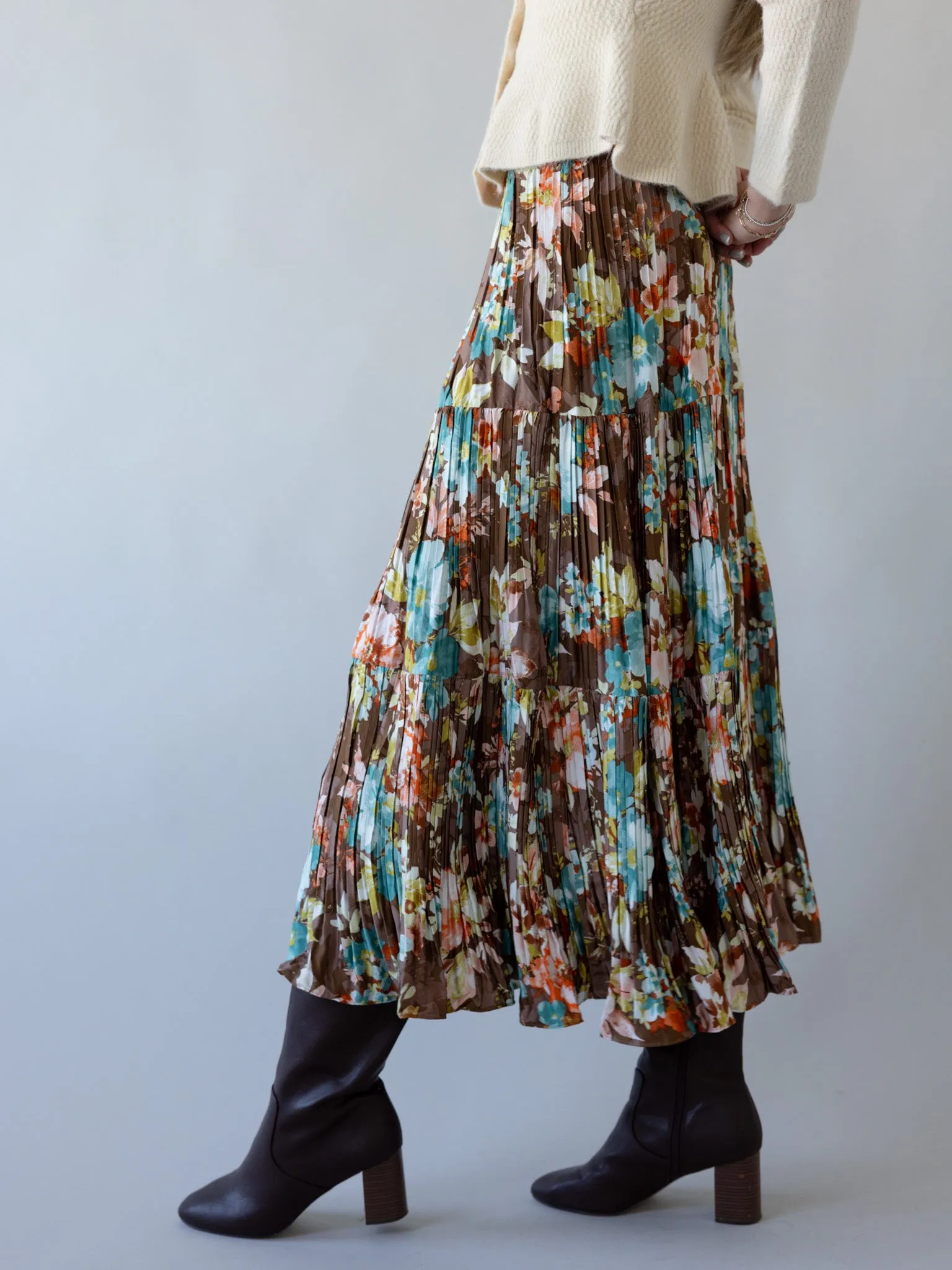 Bella Pleat Skirt Minimal Design Statement Color