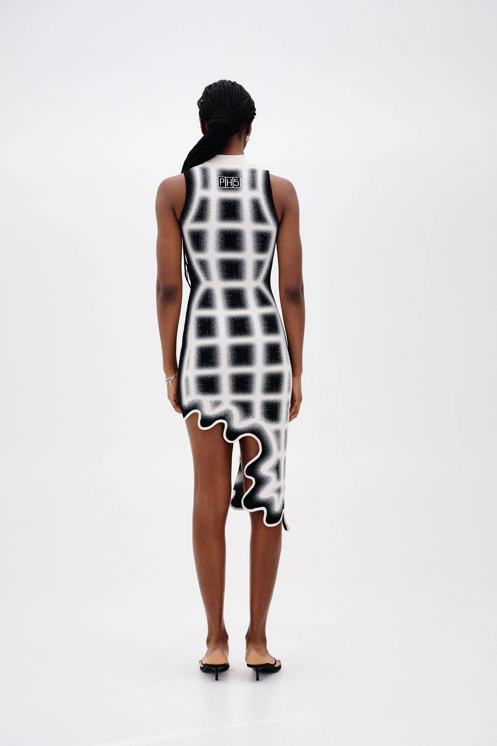 Quiet Mood BELLA UV REACTIVE WAVY PLAID DRESS