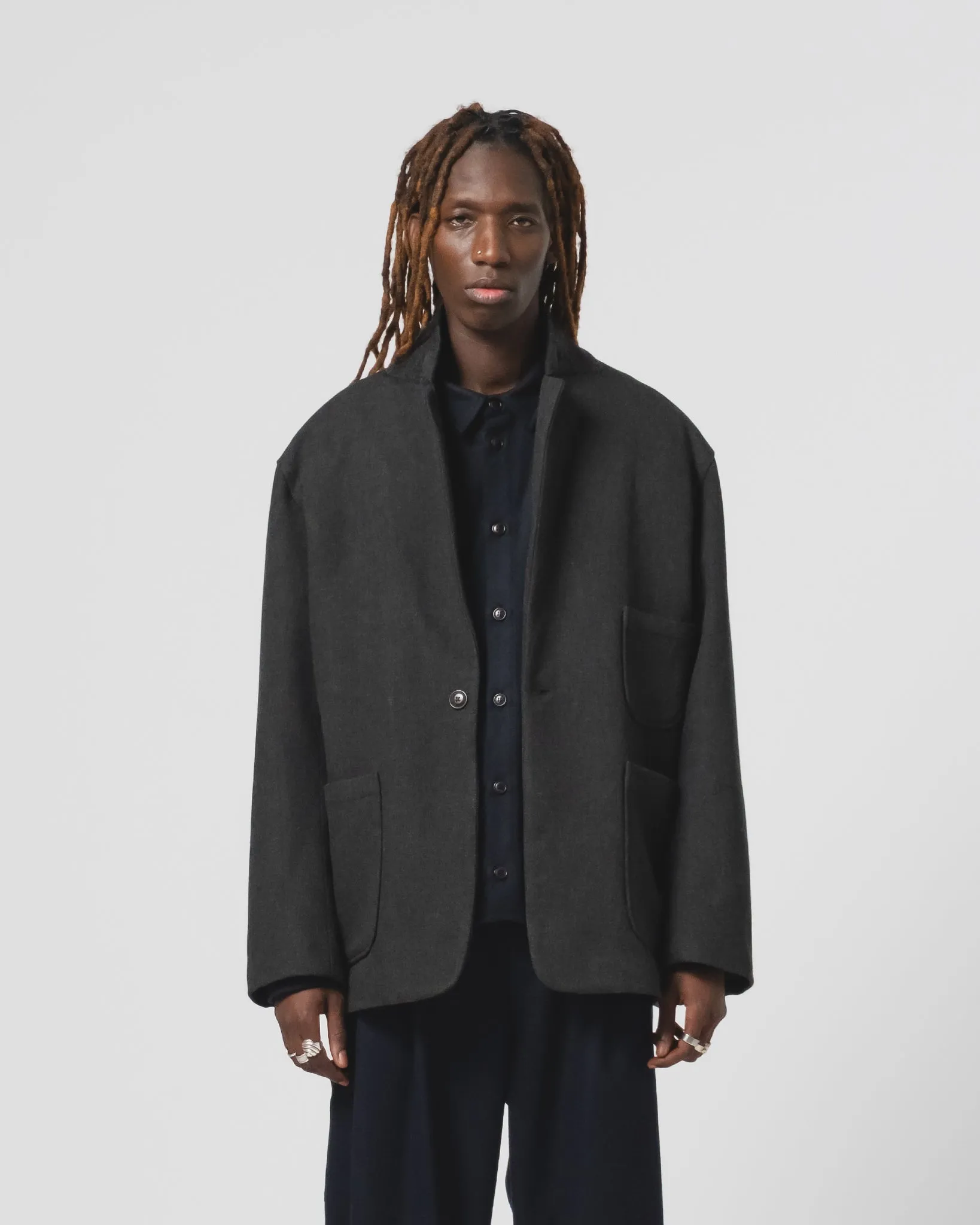 Blazer Terrestre Wool Anthracite Slim Fit Styles