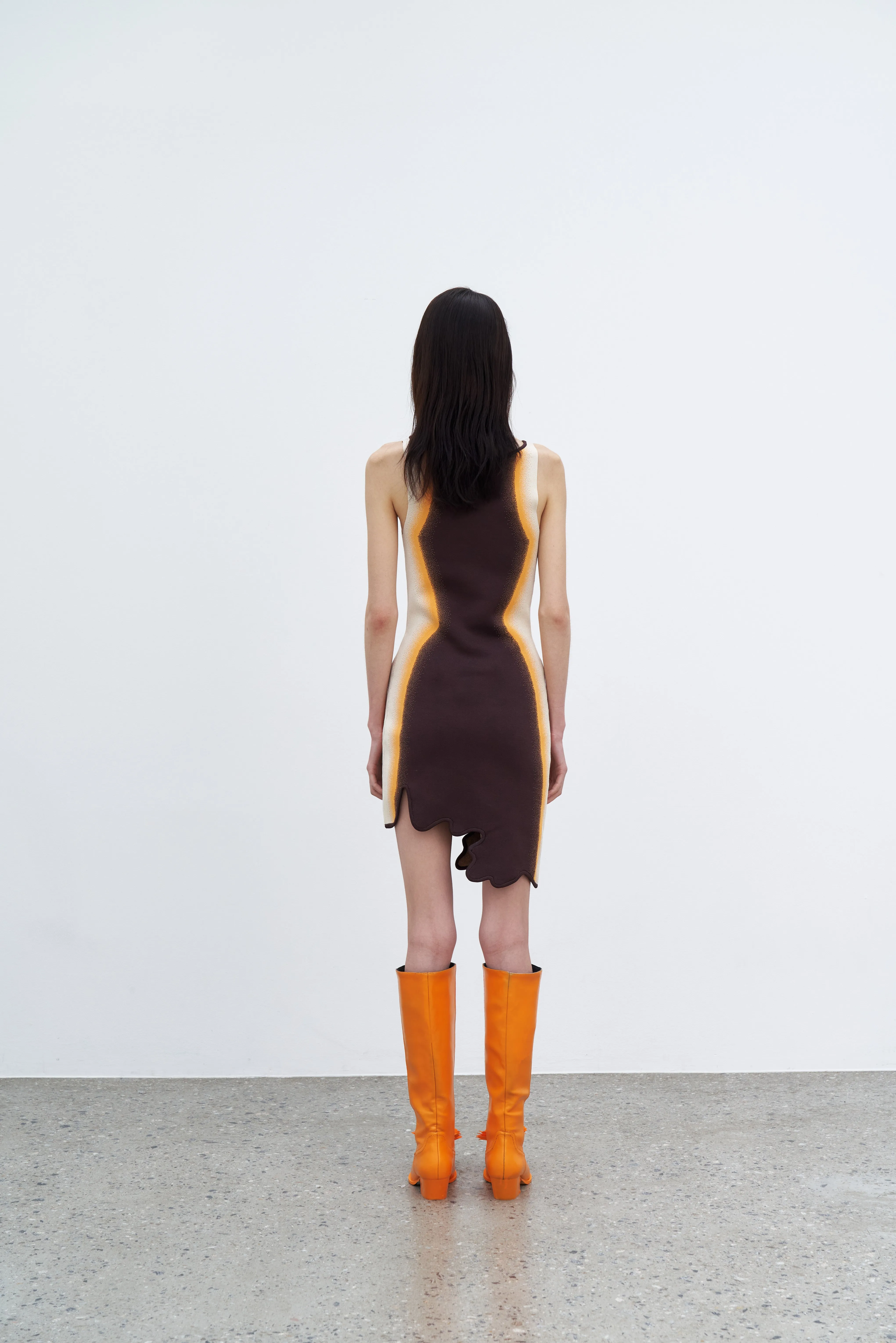 HAZEL GRADIENT PRINT MINI DRESS Side Ruching