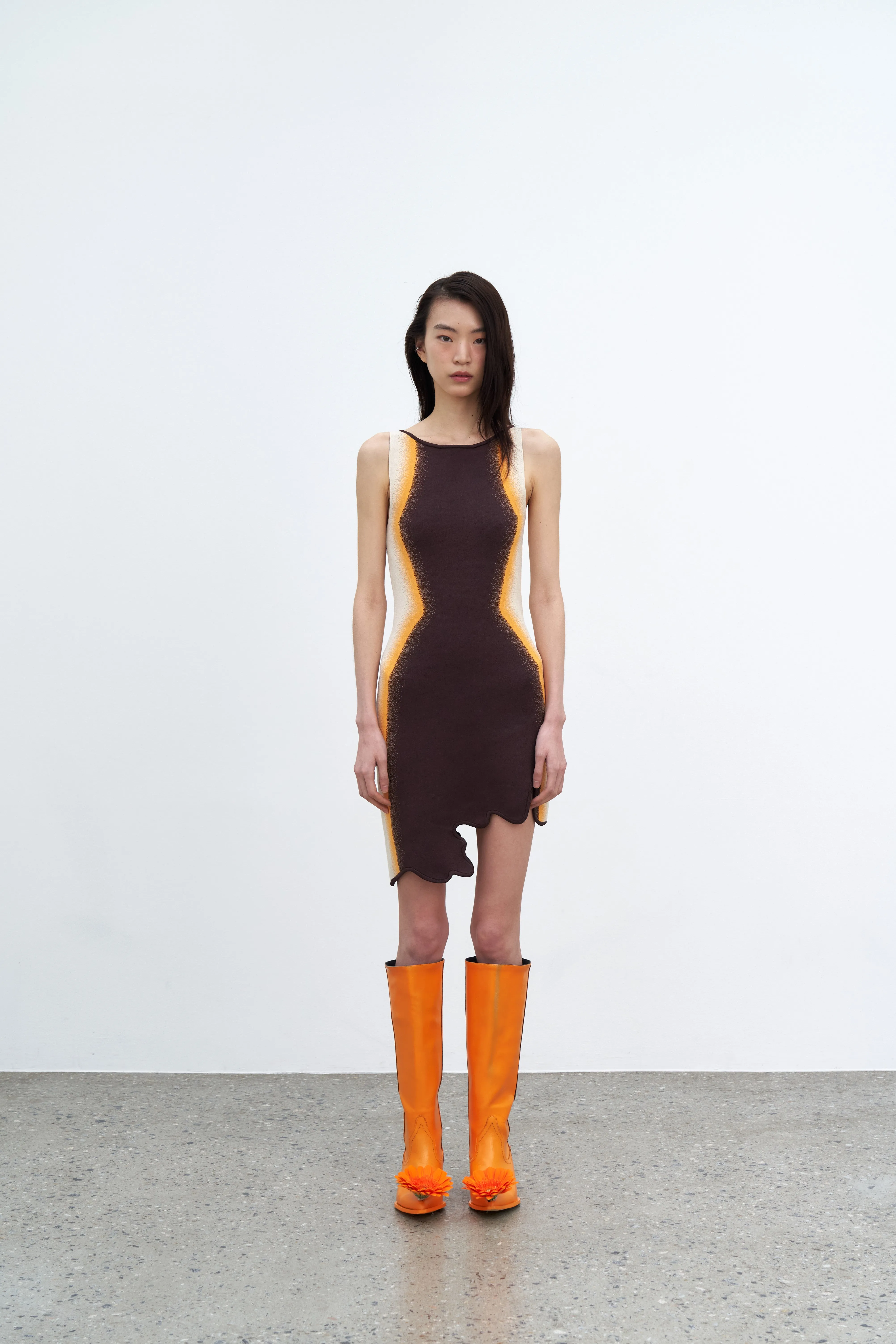 Balanced Look Garden Scene HAZEL GRADIENT PRINT MINI DRESS