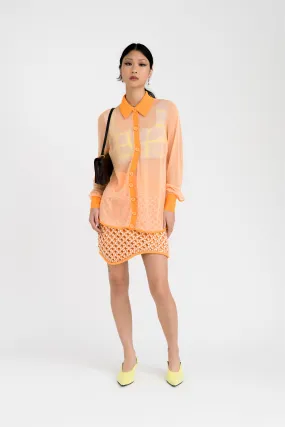 Classy Fit Layered Style BOZO CROCHET WAVY MINI SKIRT