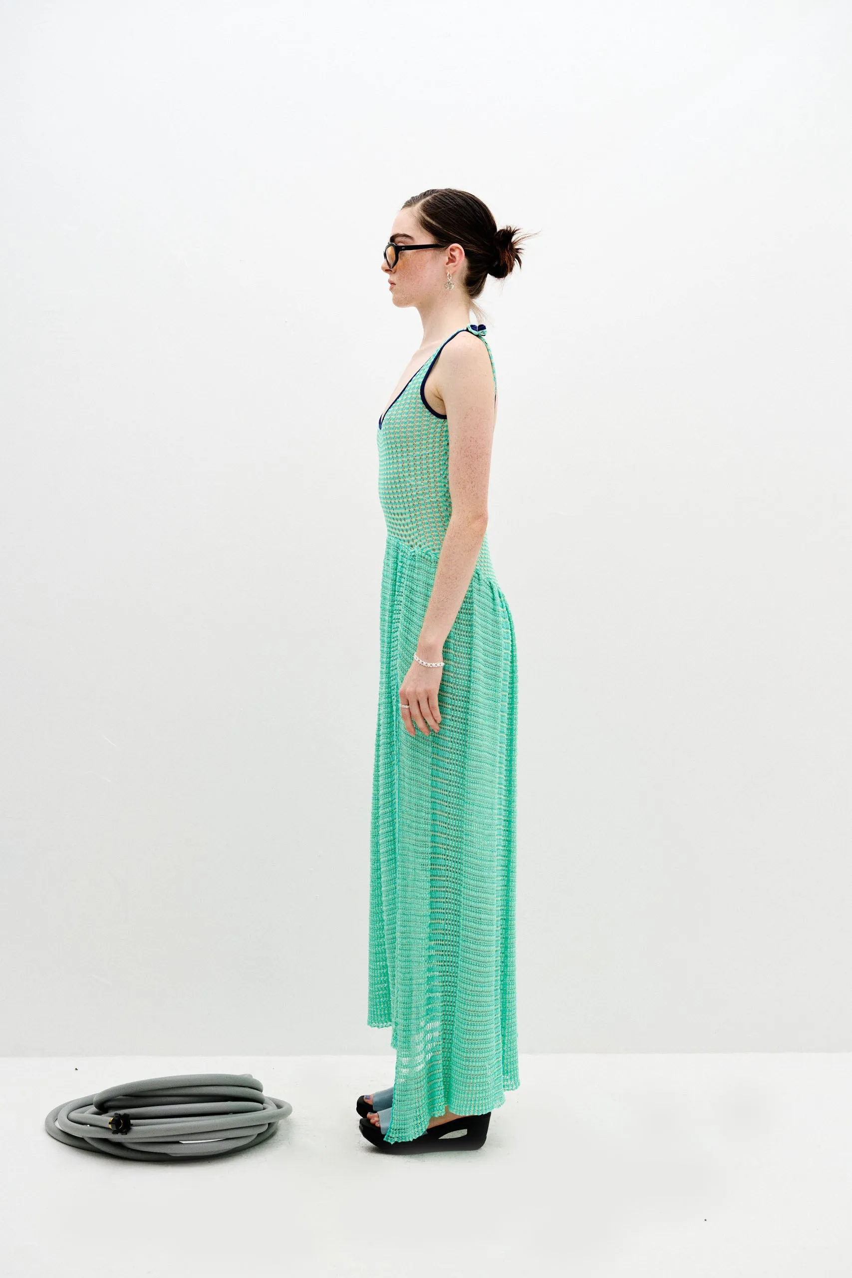 BRASSICA CROCHET TANK DRESS Pastel-Tone