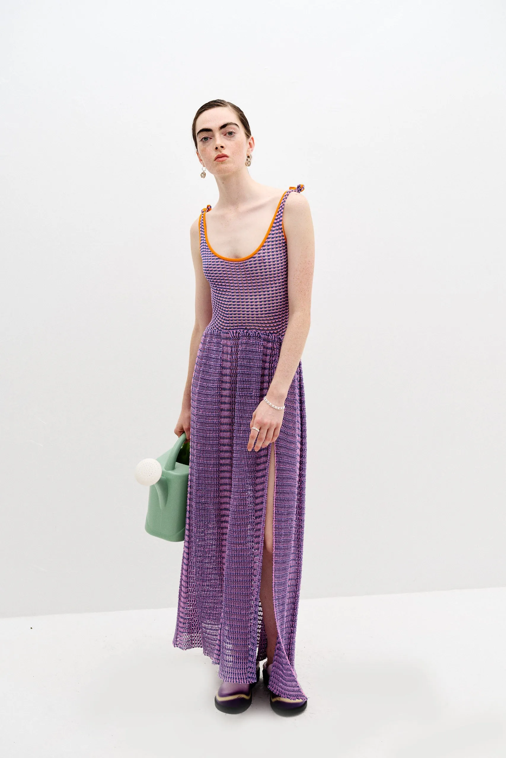 Simple Chic Crisp Texture BRASSICA CROCHET TANK DRESS