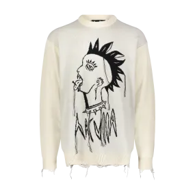 HAC PUNK SWEATER OFF WHITE Knitwear Look