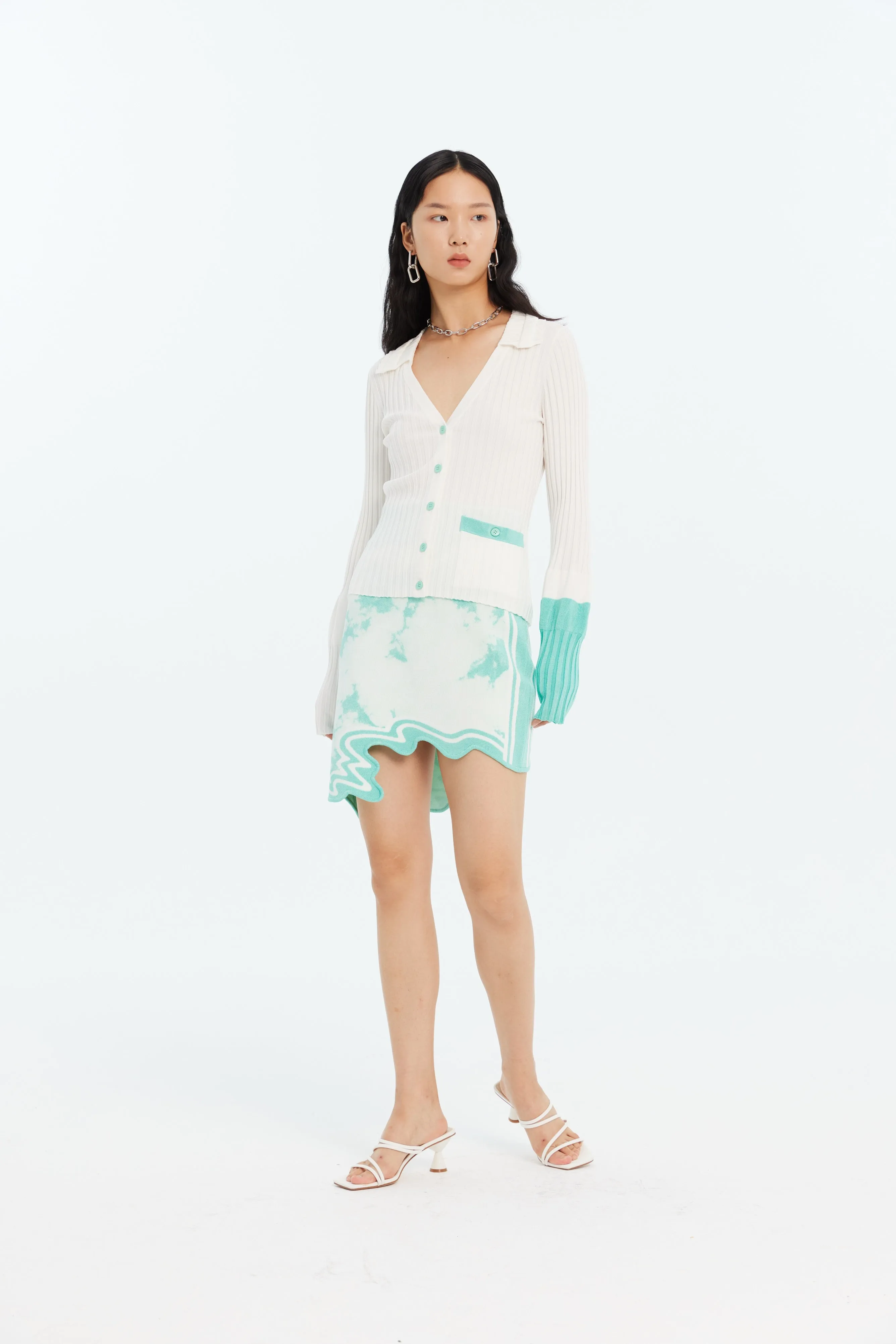 SALEM ECO "TIE DYE" WAVY MINI SKIRT Smart Layer Abrasion Resistant Surface