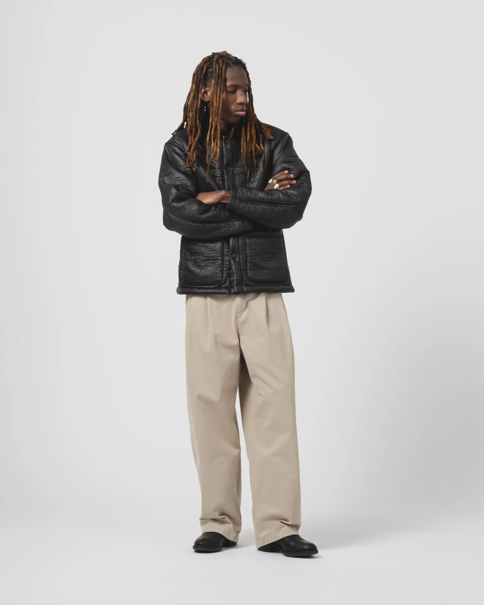 Adjustable Drawstring Waist Sonora Jacket Piumino Nylon Black