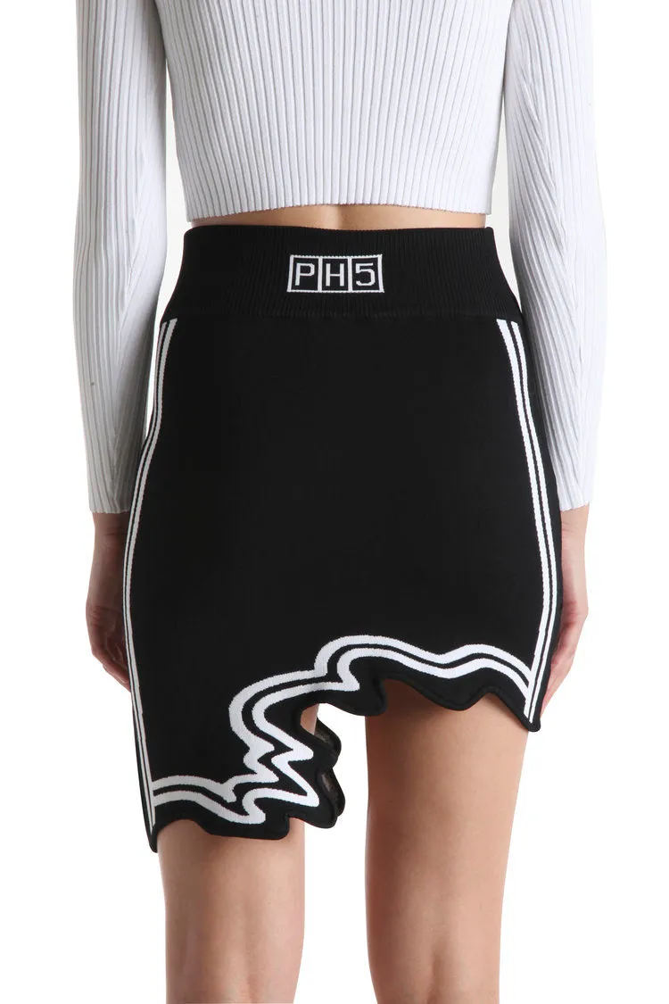 Timeless Comfort Stretch Motion Casey Wavy Mini Skirt