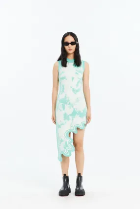 BROOKLYN ECO "TIE DYE" WAVY ASYMMETRIC DRESS Easy Pairing Stylish Touch