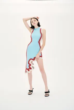 hypoallergenic Chic Design BROOKLYN WAVY ASYMMETRIC DRESS