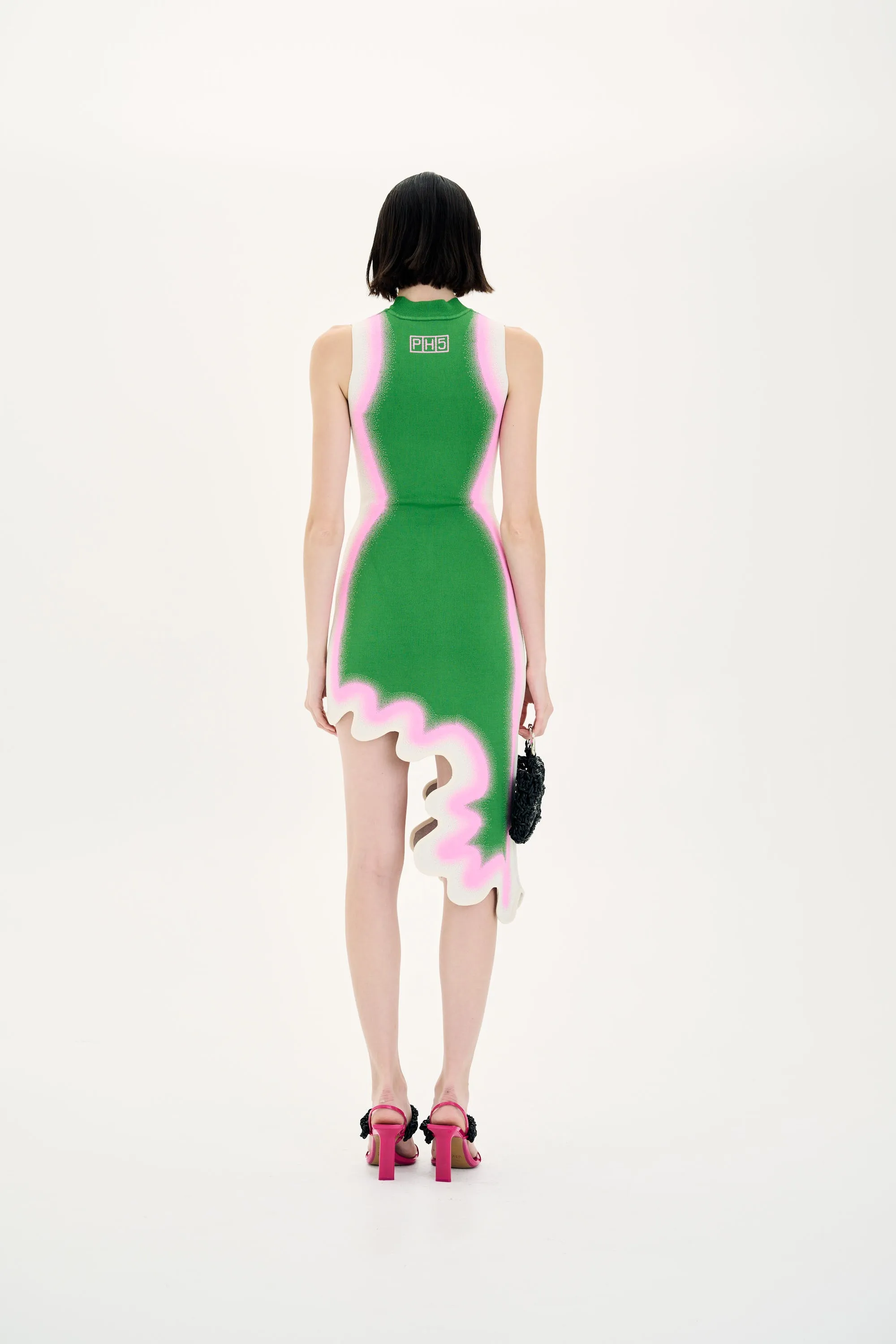 Picture Perfect Smart and Sleek BROOKLYN WAVY ASYMMETRIC DRESS