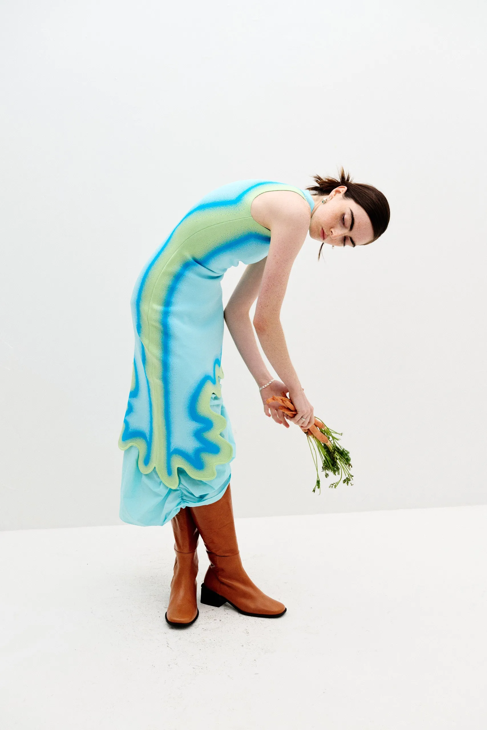 Soft Glide Comfy Design BROOKLYN WAVY ASYMMETRIC DRESS