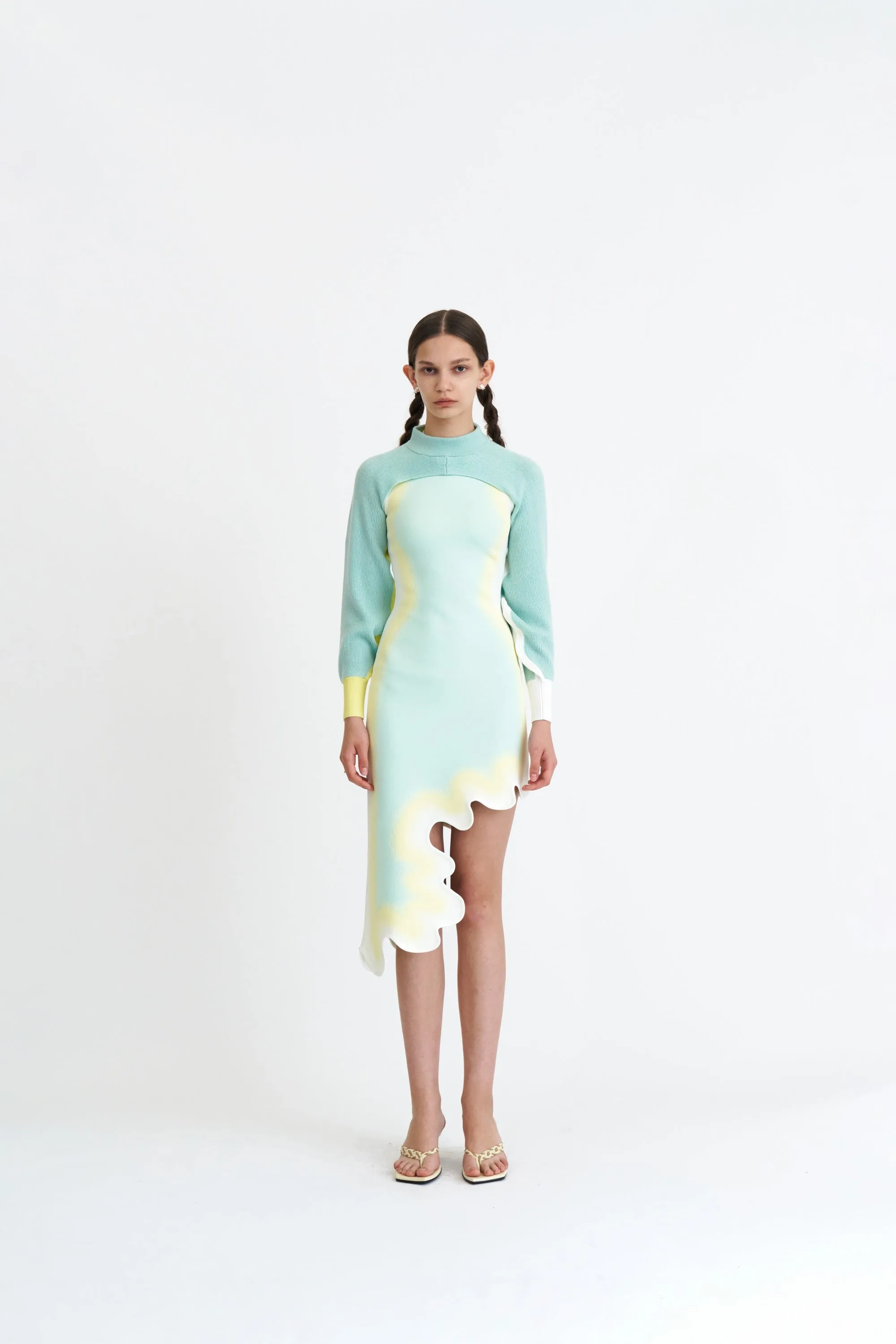 BROOKLYN WAVY ASYMMETRIC DRESS Evening Tone