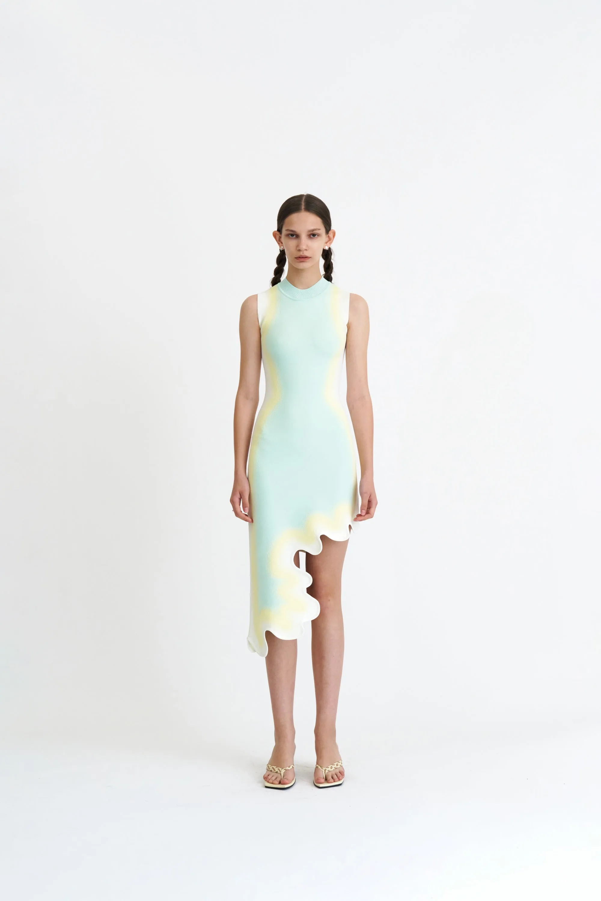 BROOKLYN WAVY ASYMMETRIC DRESS Polished Style