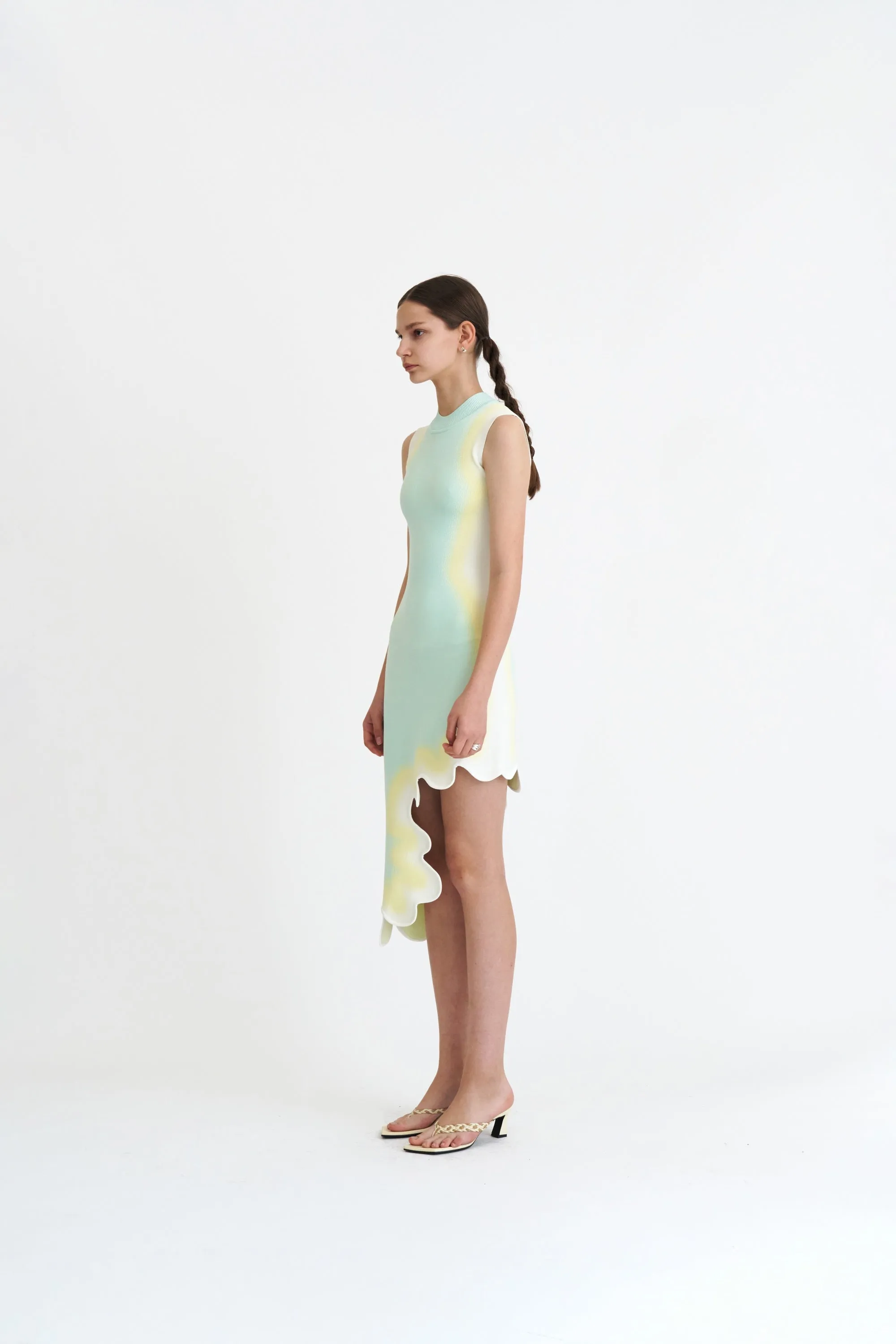 Date Nightwear BROOKLYN WAVY ASYMMETRIC DRESS