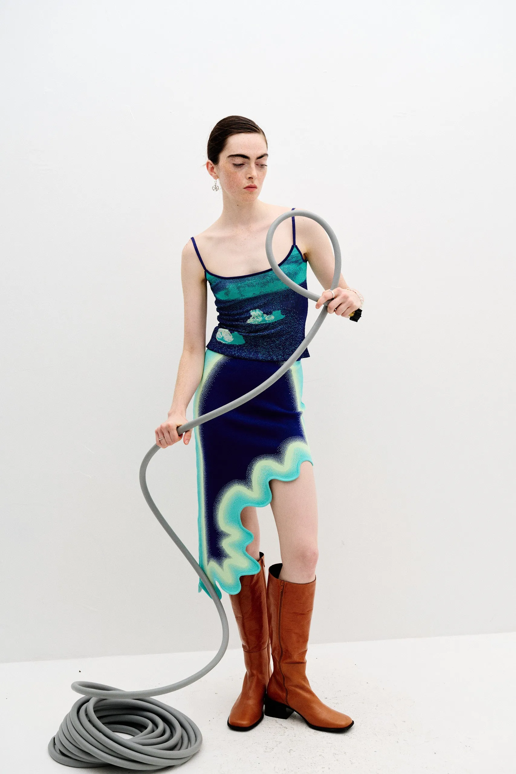 ARONIA WAVY MIDI SKIRT Outdoor Flex Sporty Comfort Fit