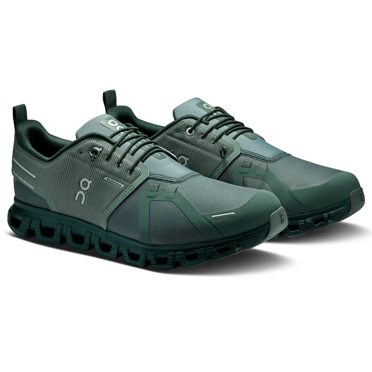 ventilation channels Slip Friendly On Running Men's Cloud 6 Waterproof Olive/Evergreen