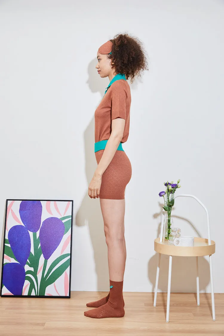 BURNET hydraKNIT ECOVERO POLO brn Flowing Design