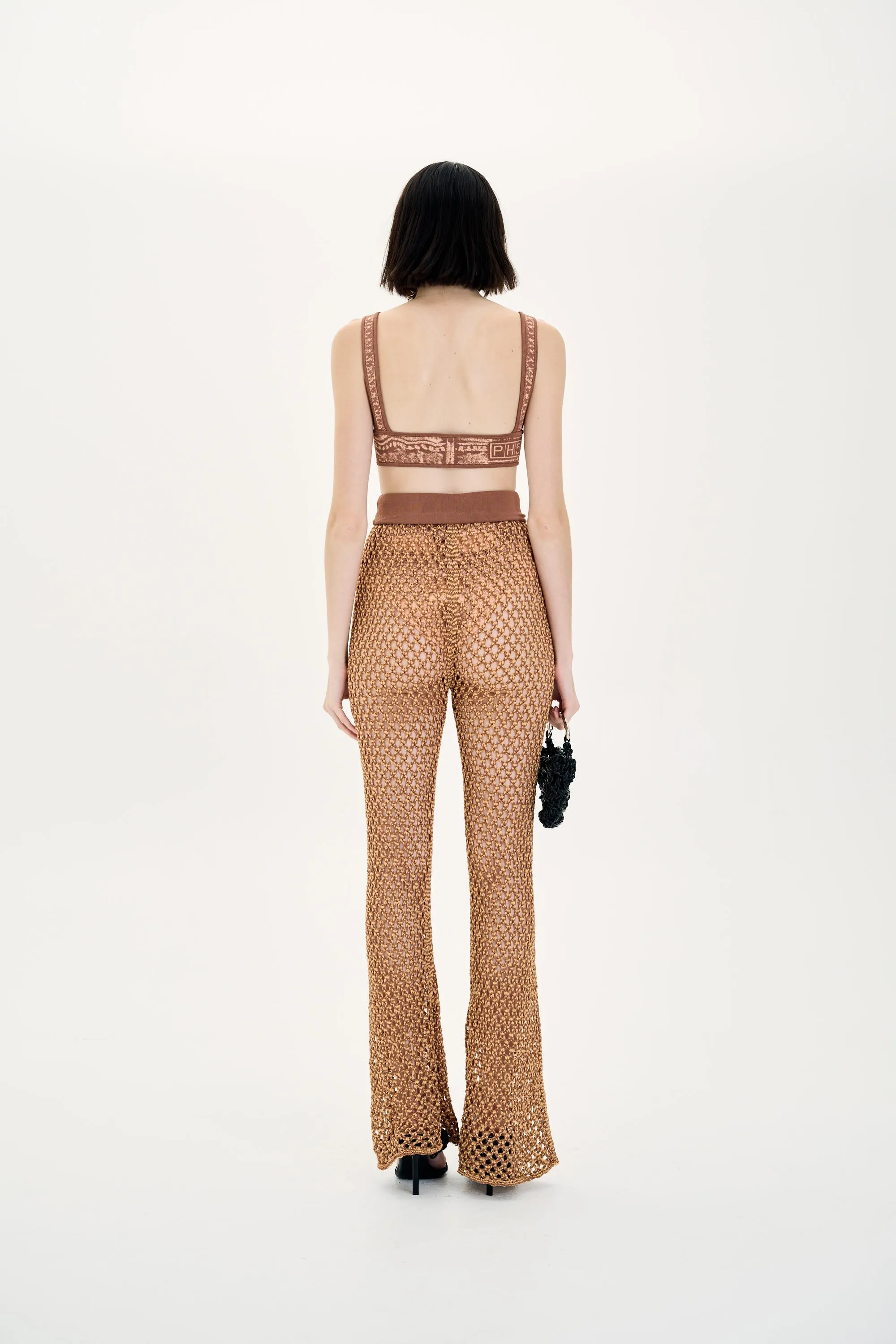 ZeroWastePattern LONGAN FAKE DENIM BRA TOP