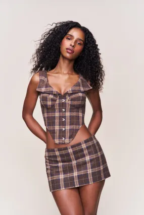 Chamonix Tartan Corset Oversized Silhouette LoopwheelFabric
