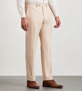 Utility Fit Distressed finish Modern Fit Pale Peach Solid Suit Pants