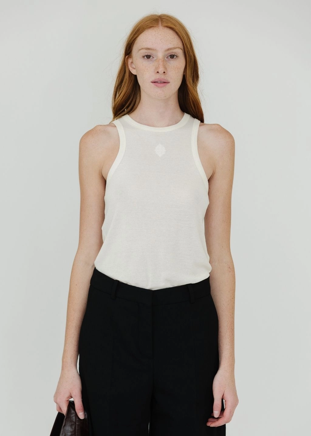 Buttonless Closure Everyday Look By Malene Birger Lise Top in Soft White