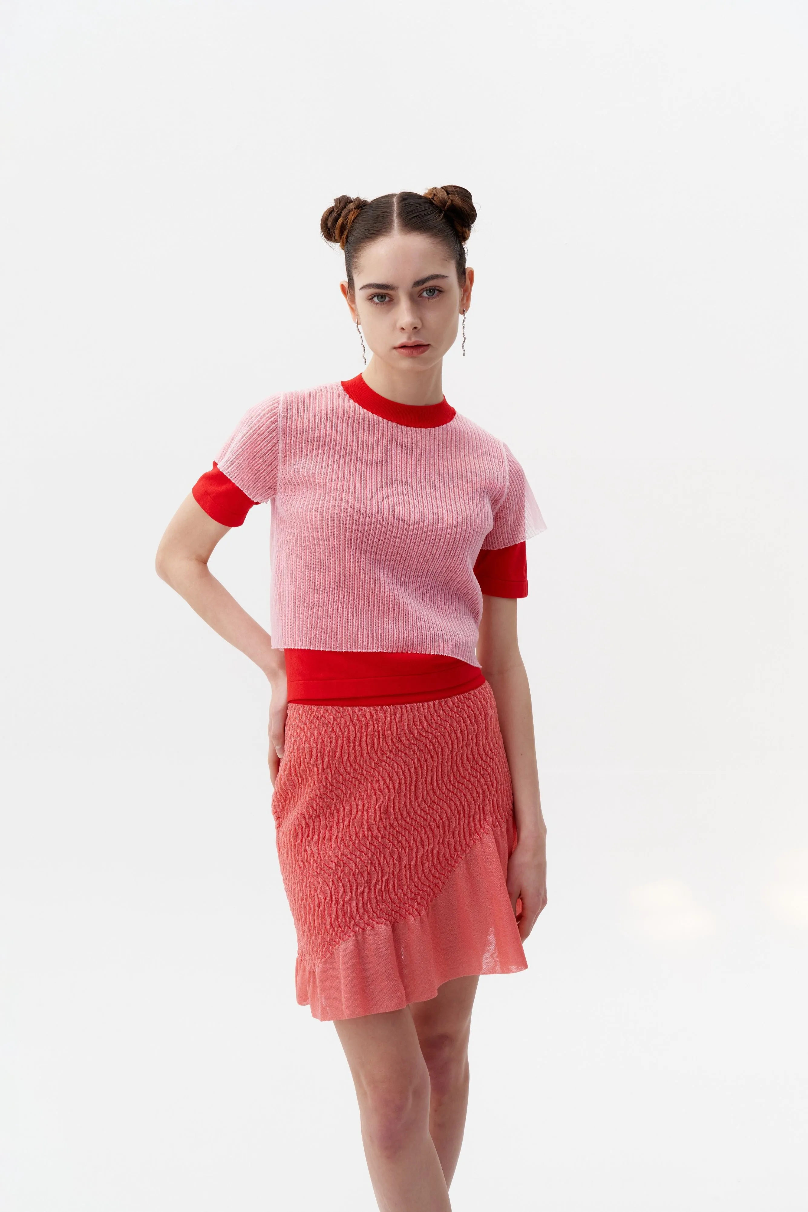 AntiStaticFinish Hiking Gear CALIBAN 3D-BUBBLE RUCHED WAVY MINI SKIRT