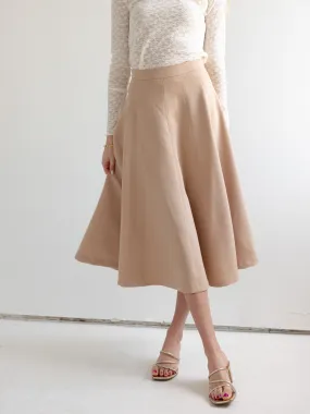 Seamless construction Camel Midi Skirt