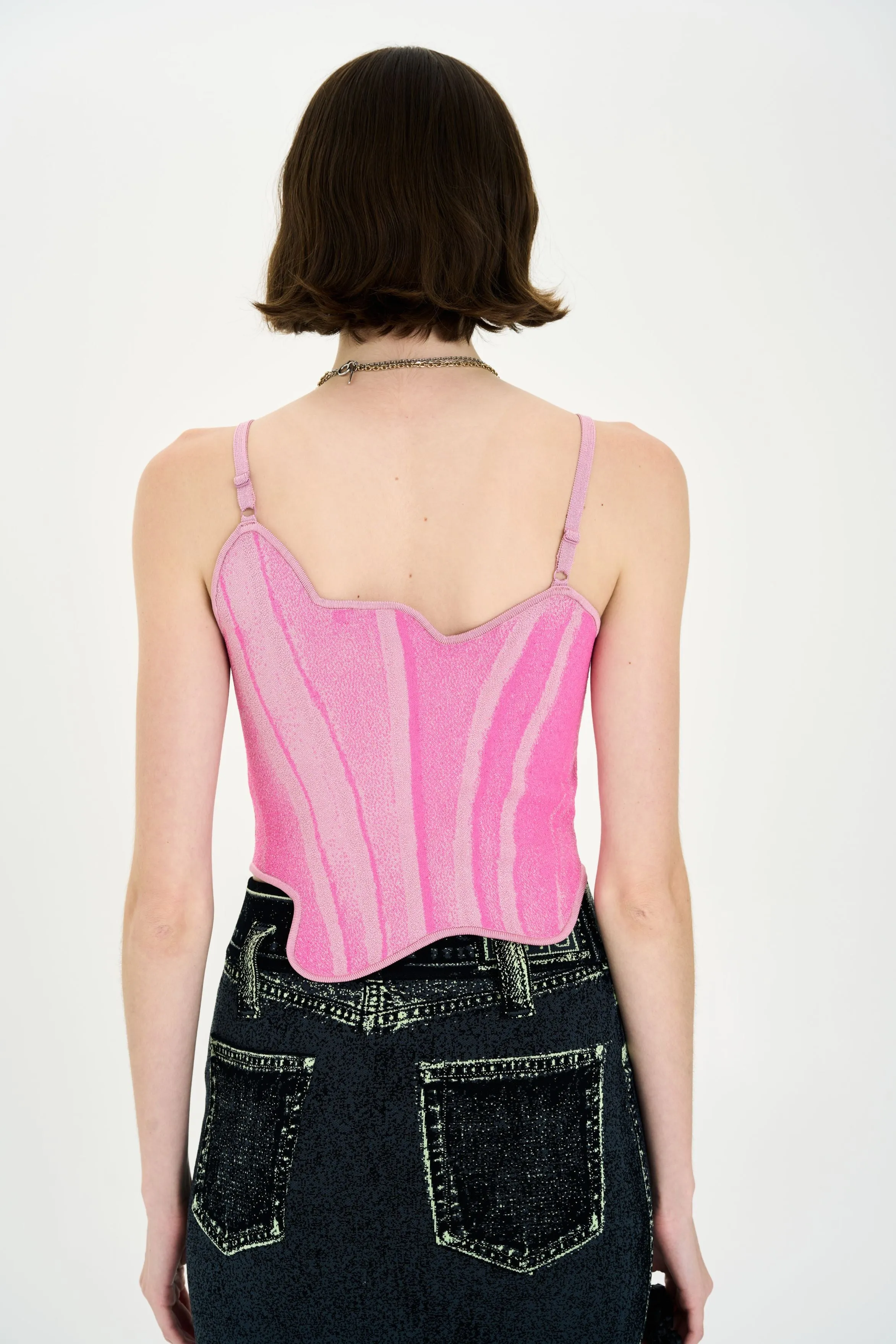 QuickRelease Closures NonScratchSurface CAMELLIA DENIM PRINT TANK TOP