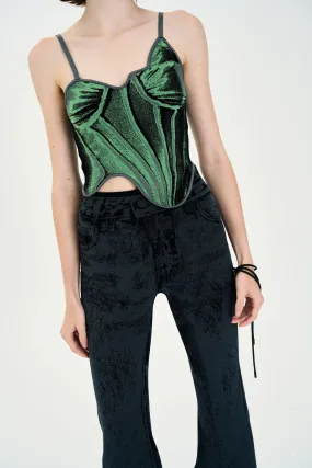 CAMELLIA DENIM PRINT TANK TOP Modular Pocket Layout