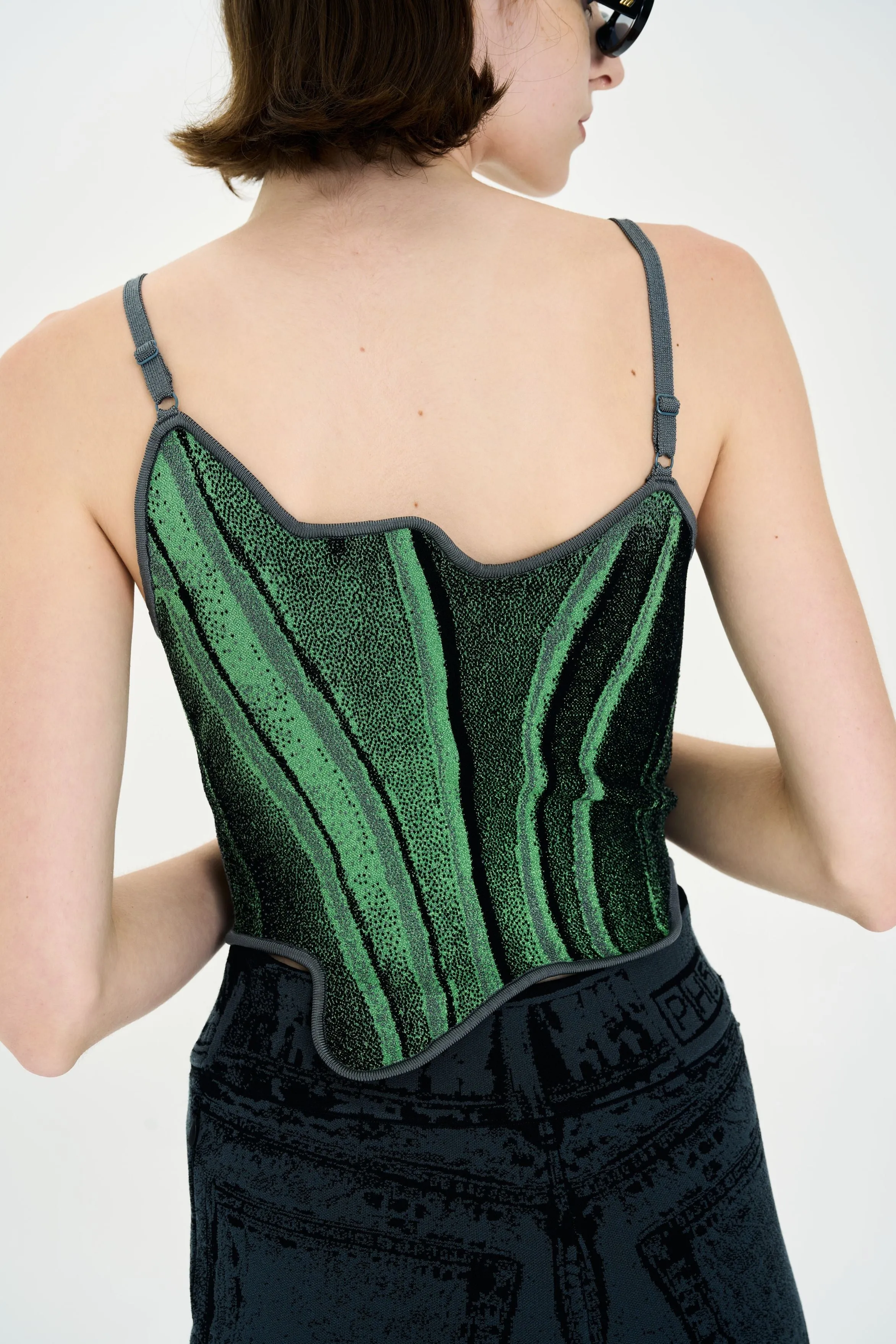 CAMELLIA DENIM PRINT TANK TOP Sporty Hoodie