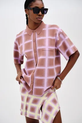 CAMELLIA OVERSIZED PLAID SHIRT DurableDoubleLayeredHem