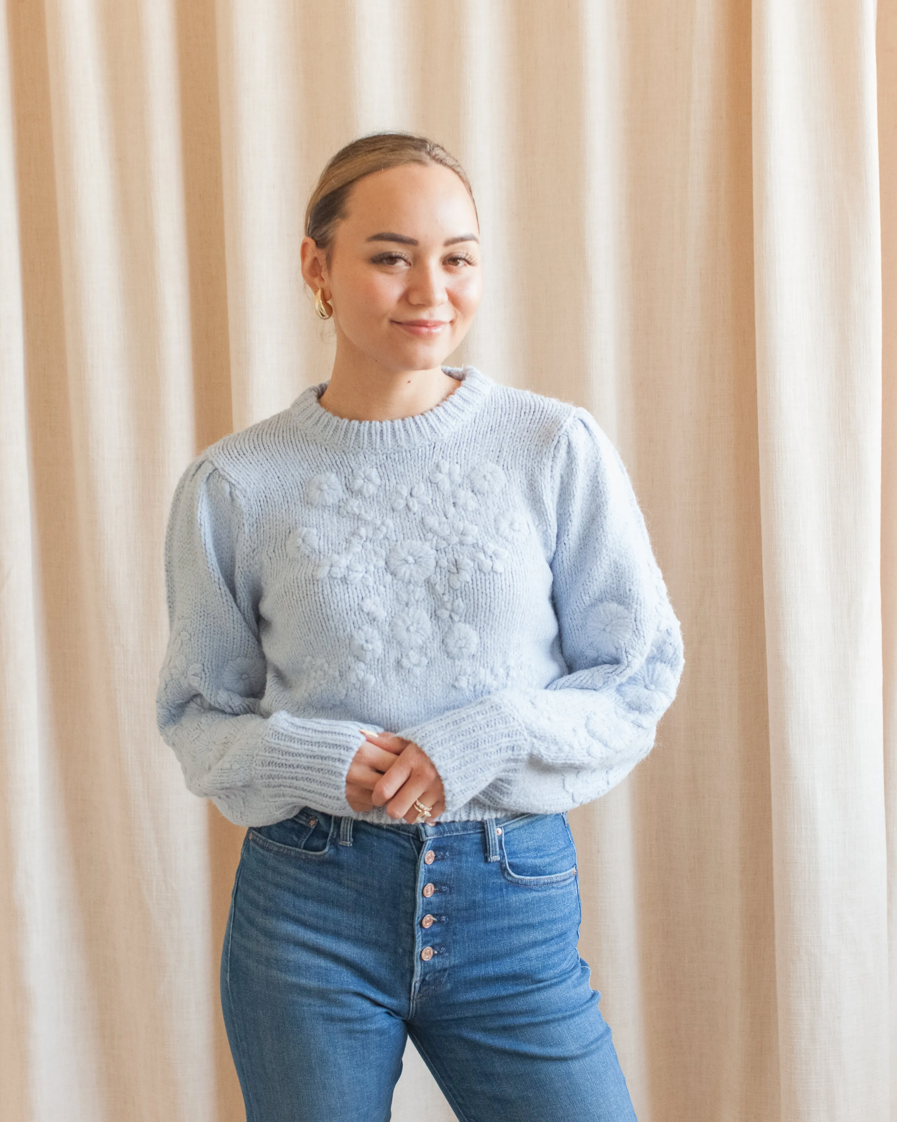 Casual Flex Camila Embroidered Floral Sweater