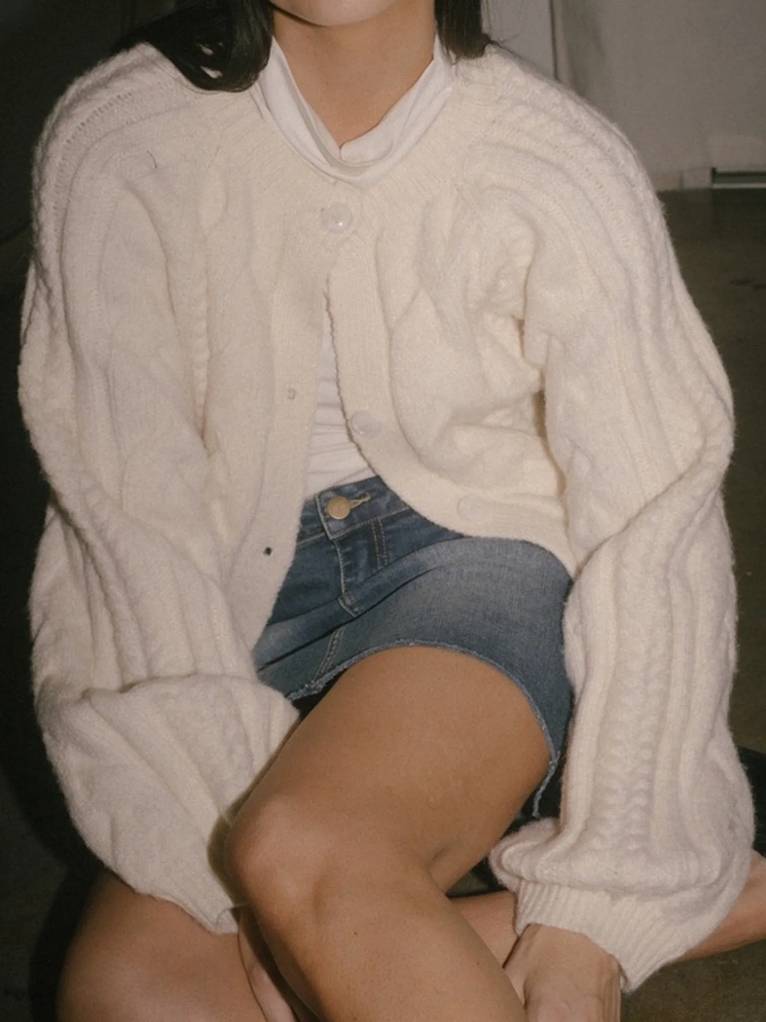 Stretch Flex Cozy Design Fit Candace Cable Knit Cardigan