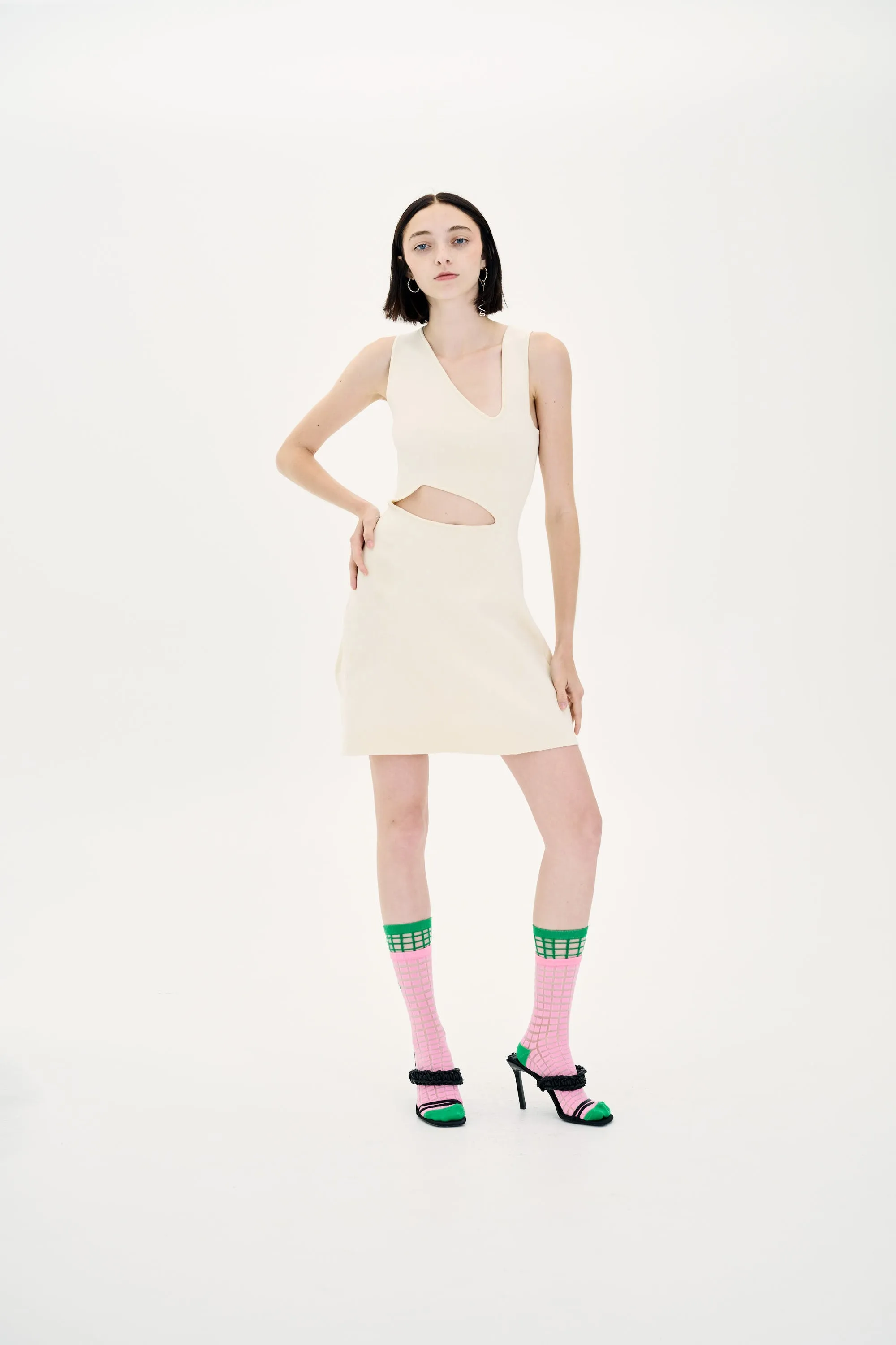 MAPLE UV REACTIVE A LINE MINI DRESS Lower Hem