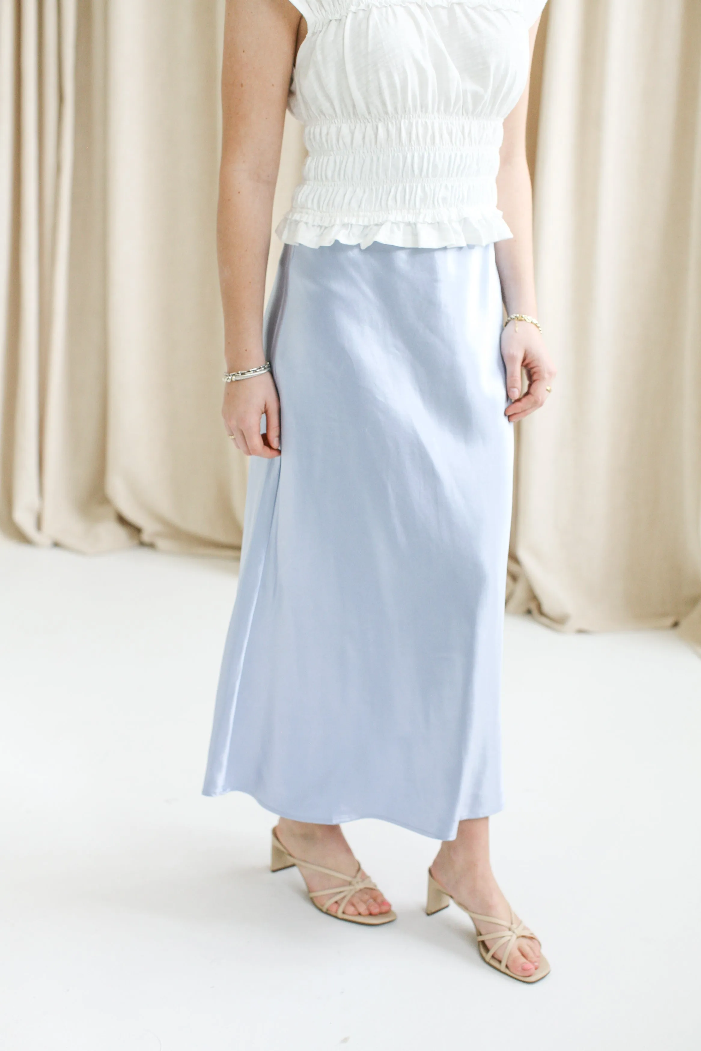 Seasonal Must Have Sky Slip Skirt