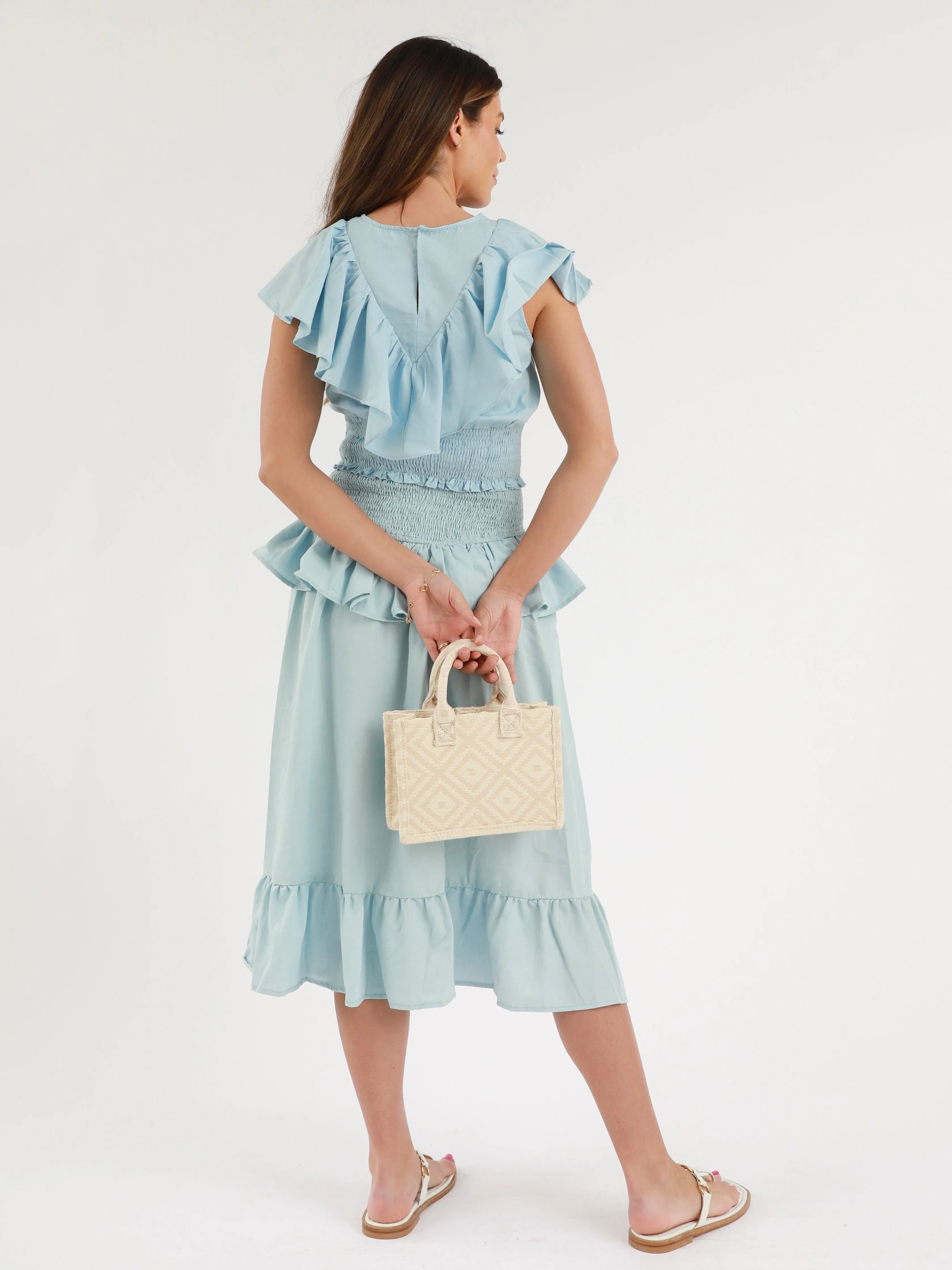 Clean Finish Carla Skirt In Denim Blue