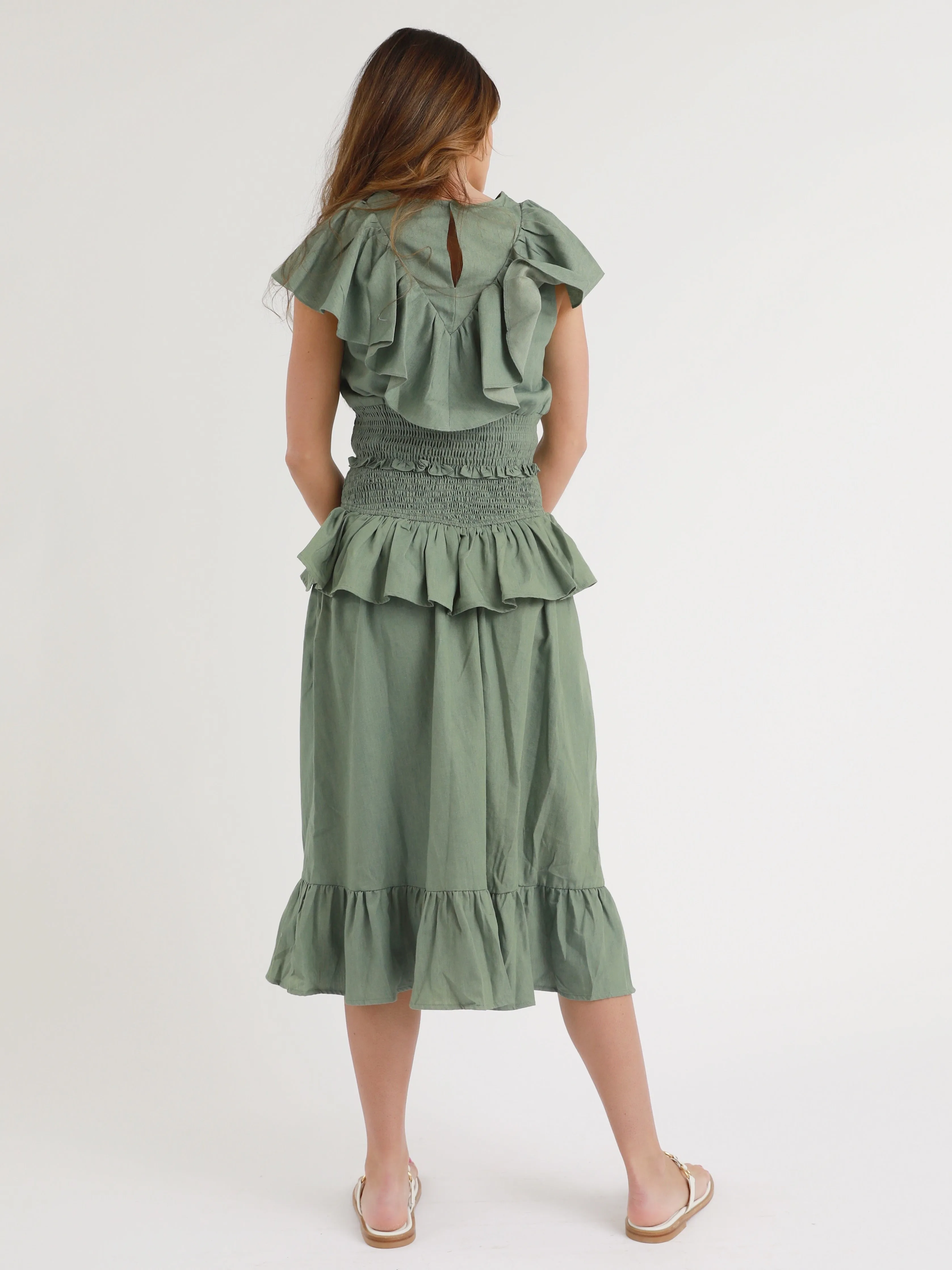 Carla Skirt In Olive Refined Mood