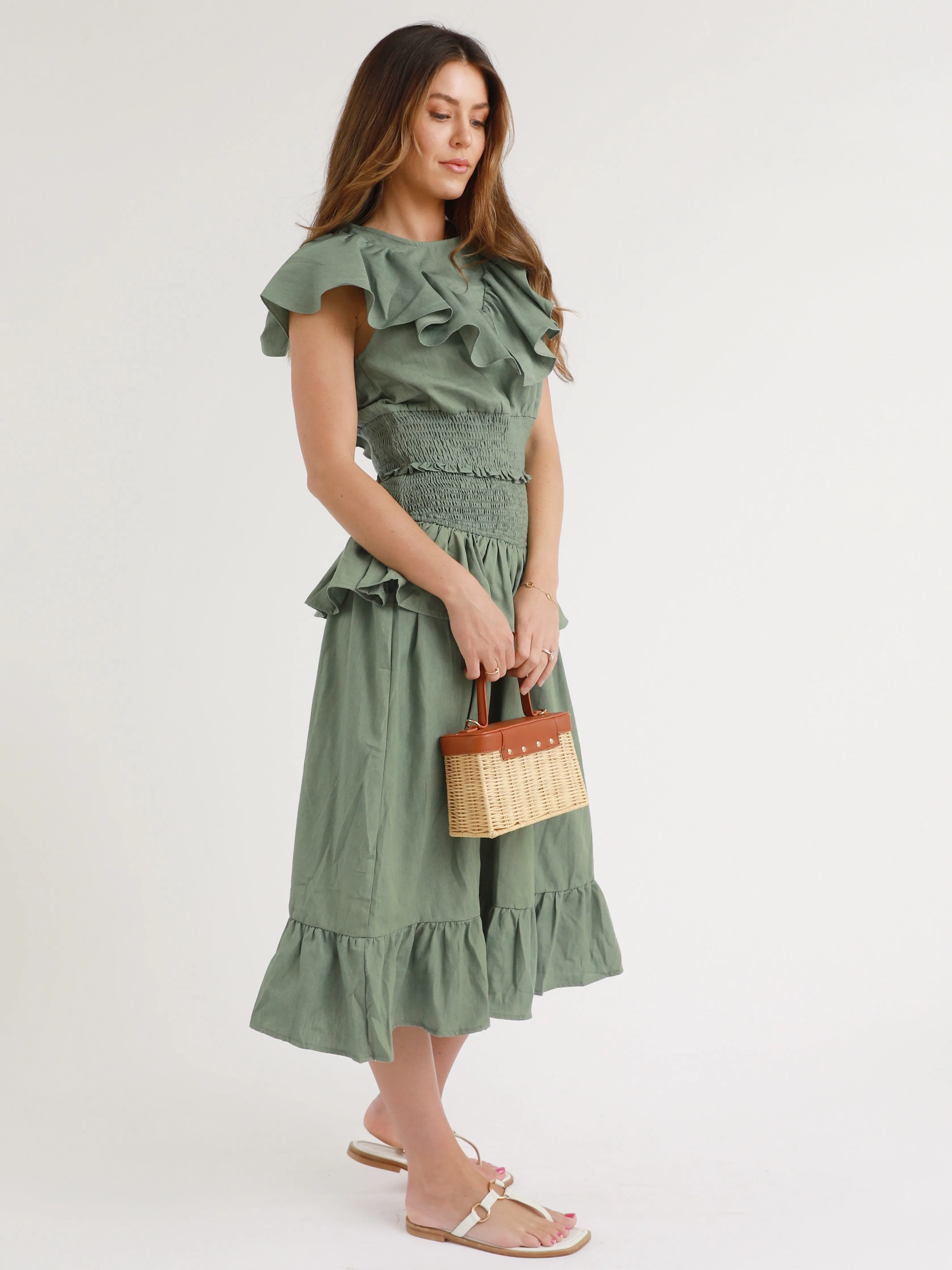 Travel Vibes Carla Skirt In Olive