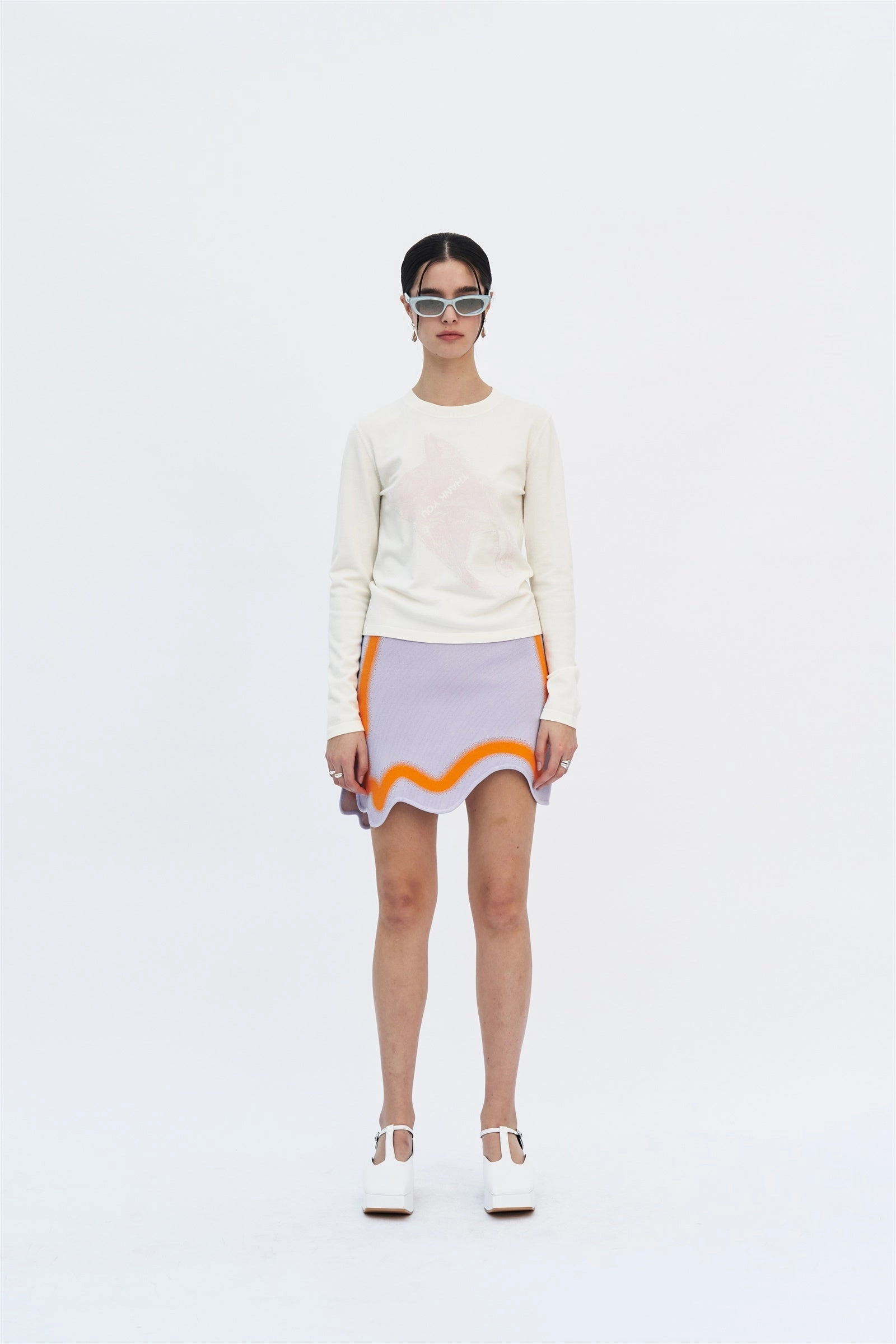 AntiStatic Weave Heat Regulating Fabric CARMEN UV REACTIVE LONG SLEEVE PULLOVER