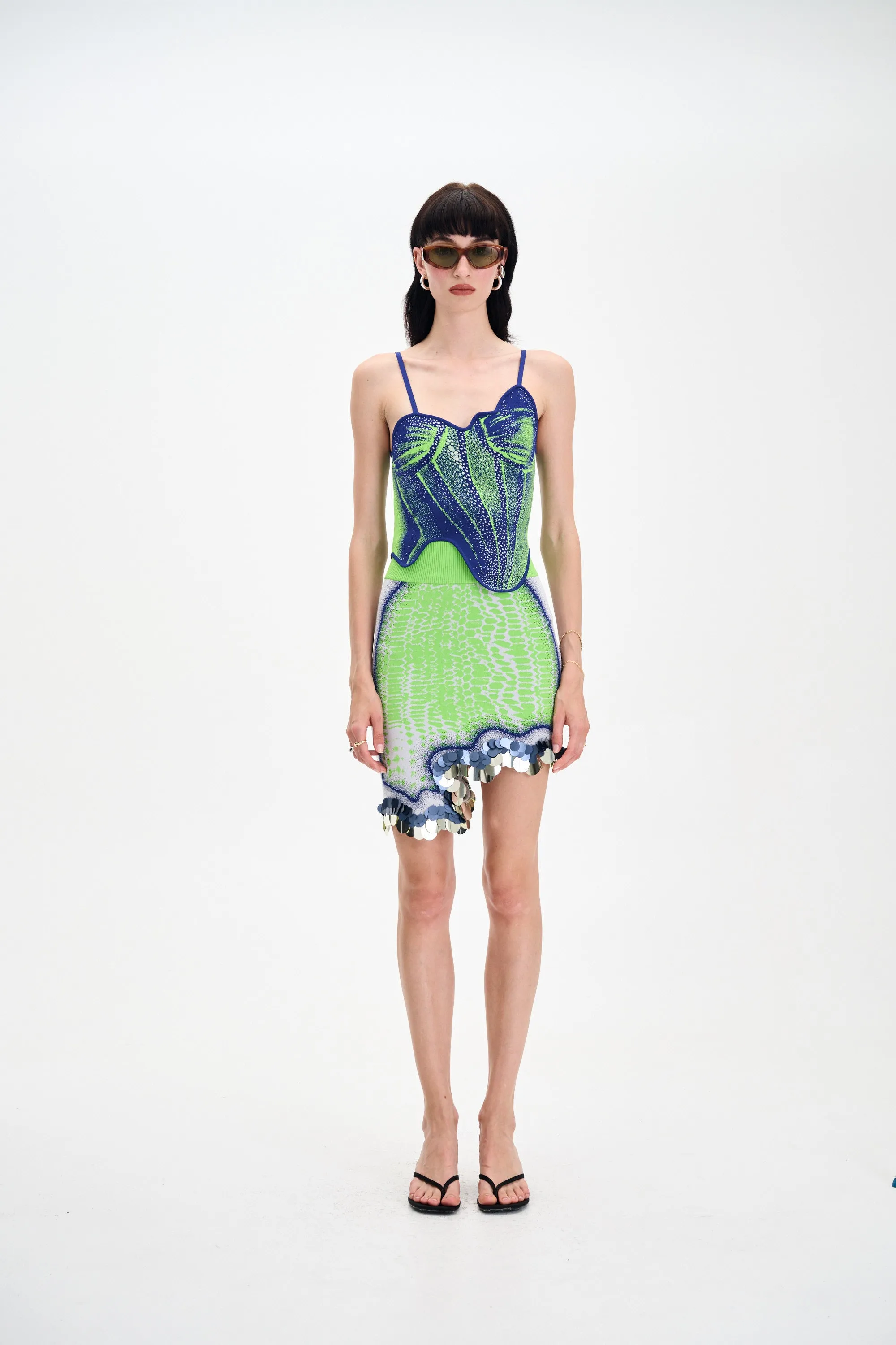 Anti Static Lining Quick Drying CASEY WAVY MINI SKIRT