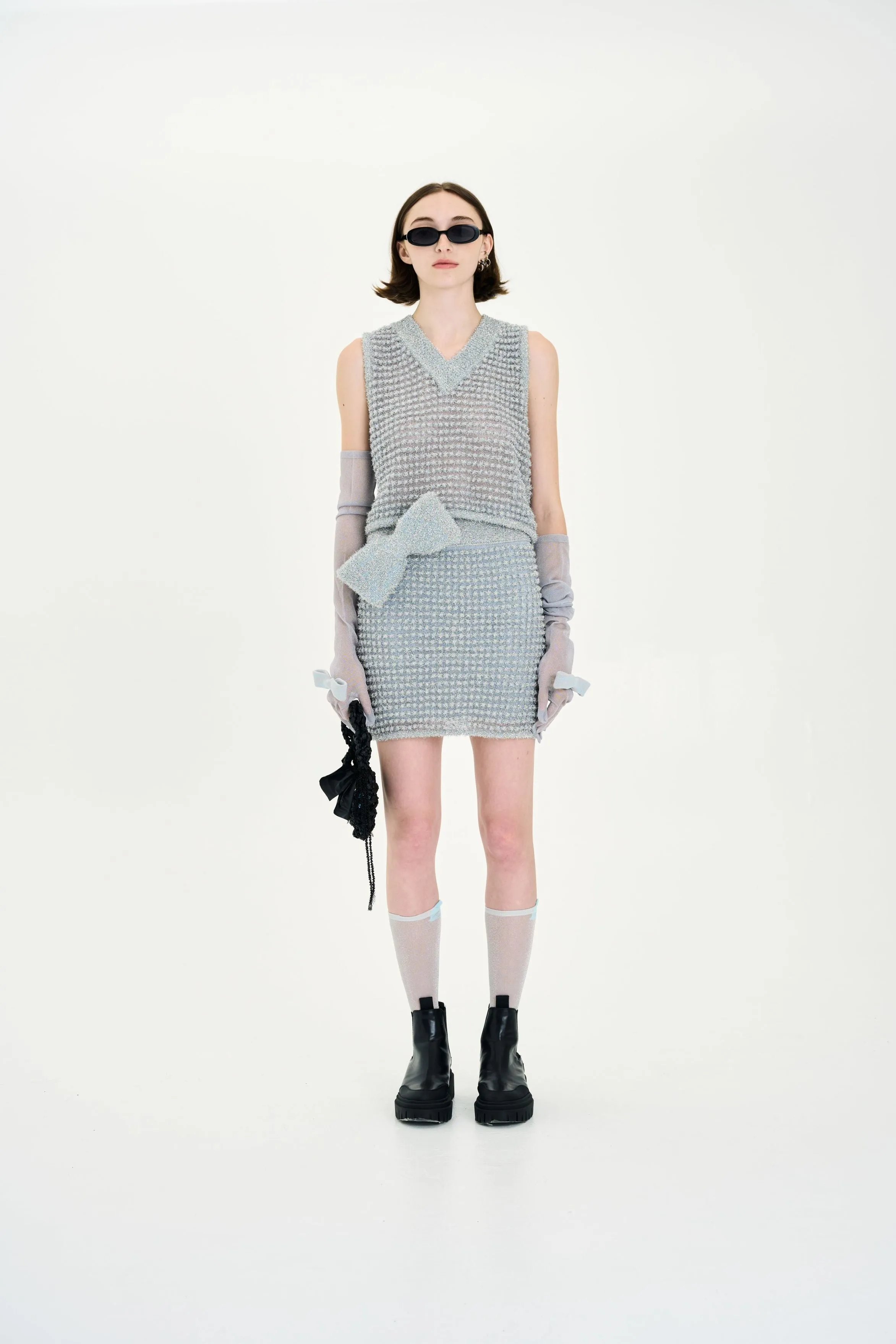 CASSIA METALLIC MINI SKIRT AntiStaticFinish RecyclablePackaging