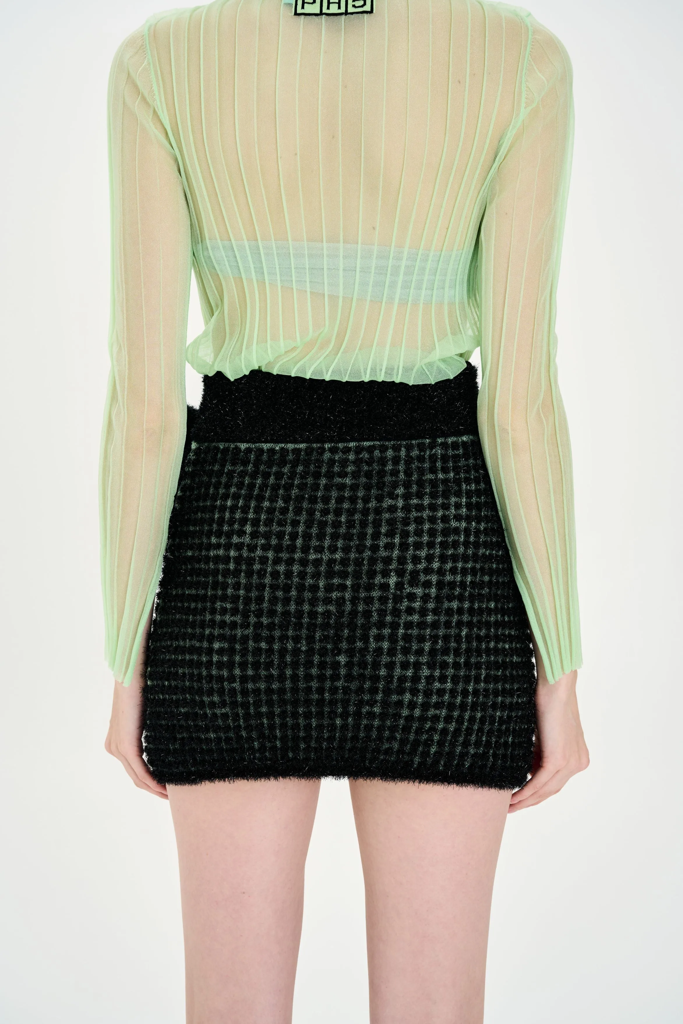 CASSIA METALLIC MINI SKIRT Stretchable