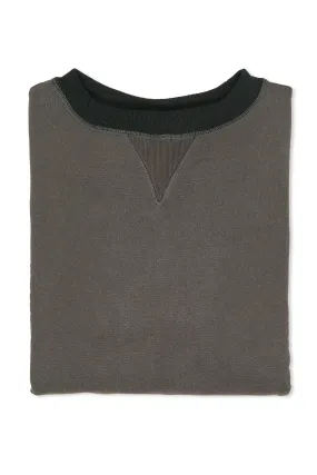 Nigel Cabourn Charcoal 50s 20.5oz Cotton Crew Neck Sweatshirt High-Quality Fabric