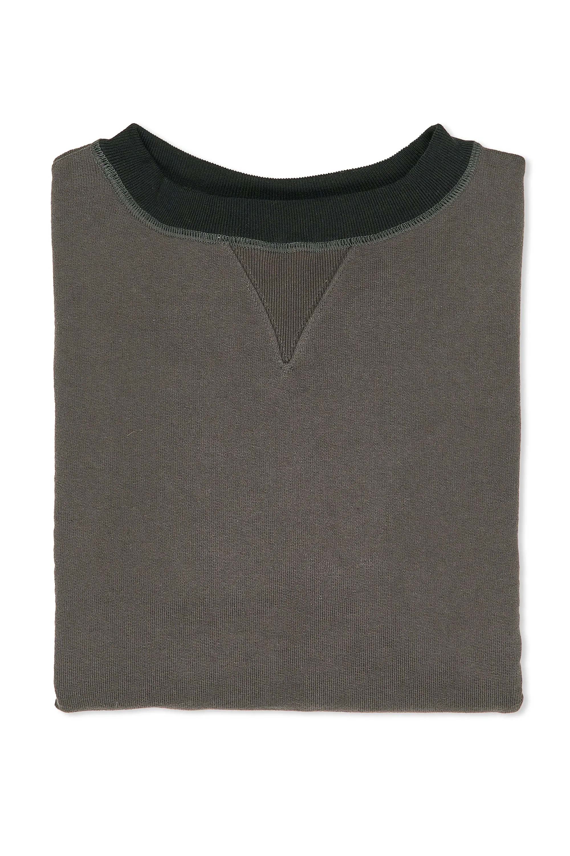 Nigel Cabourn Charcoal 50s 20.5oz Cotton Crew Neck Sweatshirt High-Quality Fabric