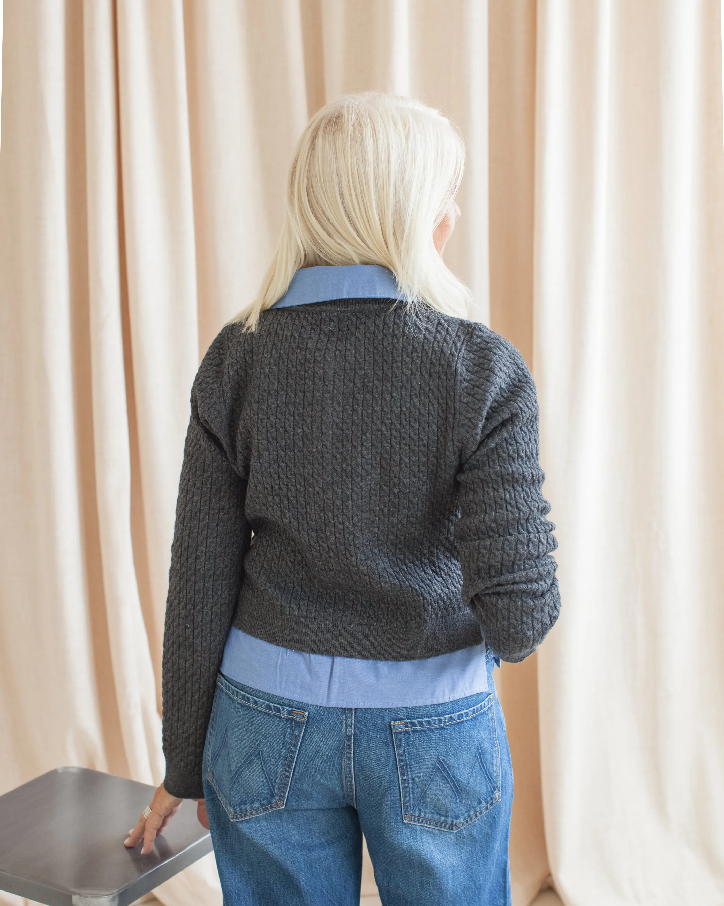 Light Reflective Yarn Zero Waste Production Shannon Layered Cardigan