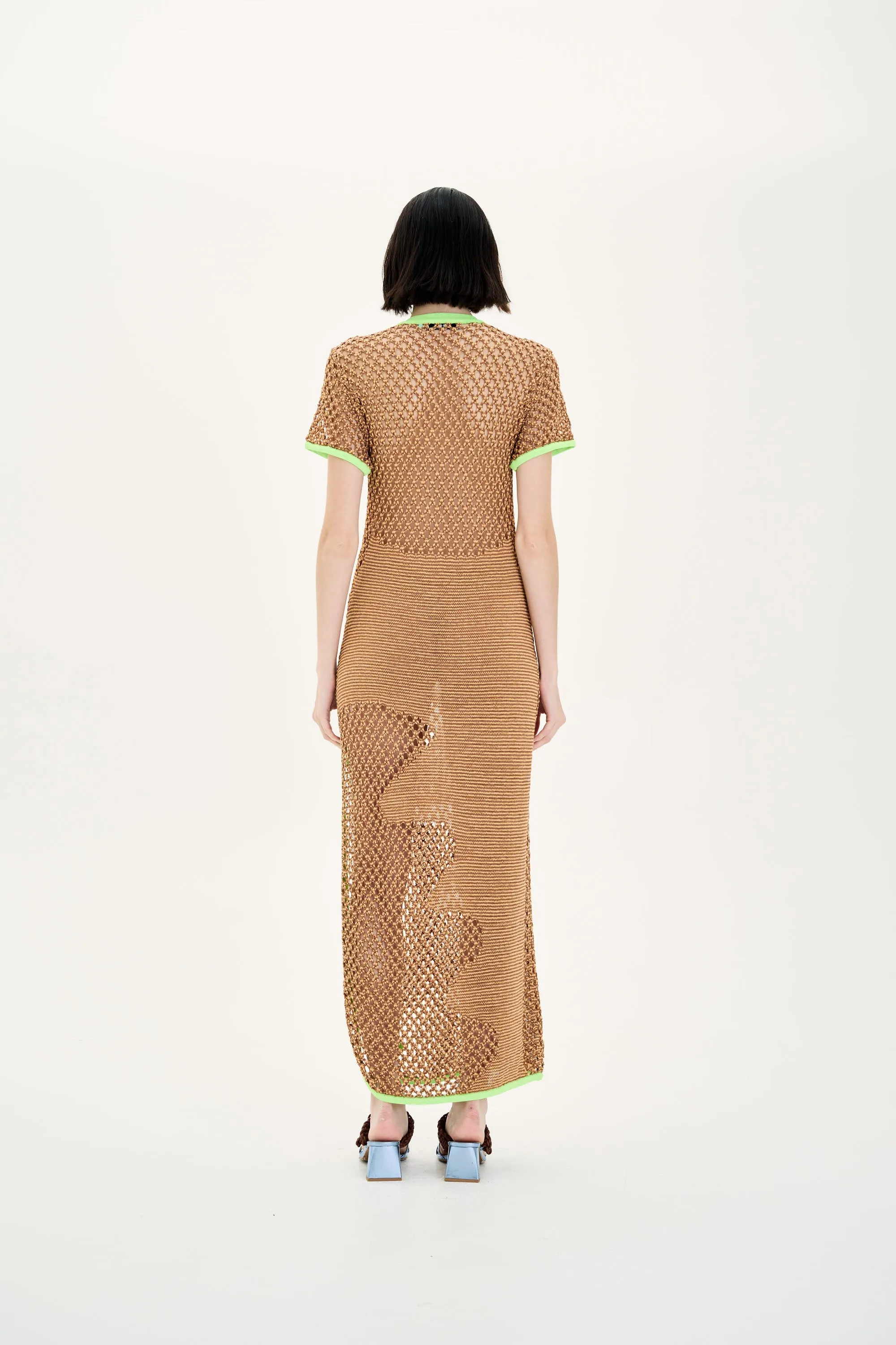 Date night PERRY CROCHET SHORT SLEEVE DRESS