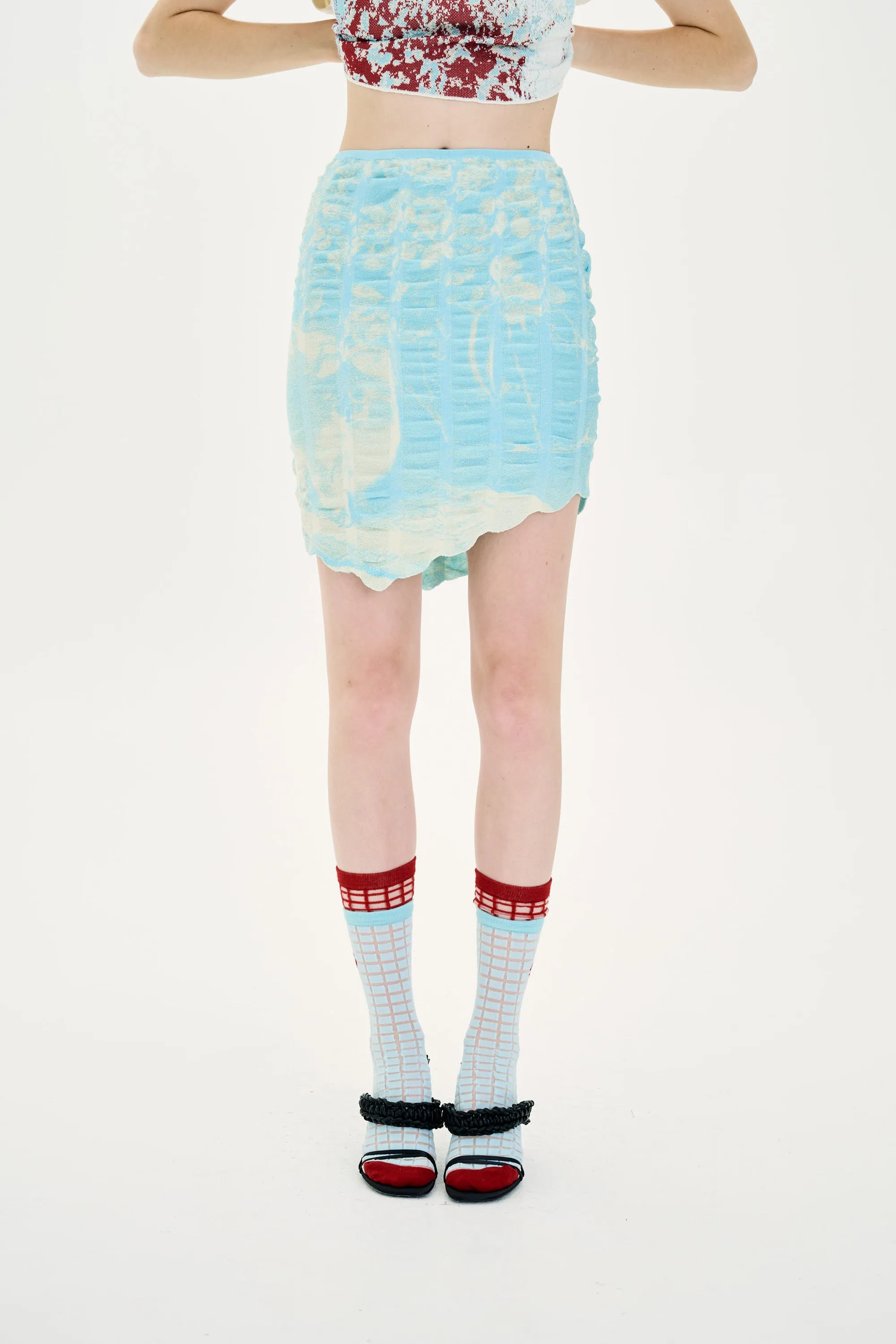 Quick Release Closure CHERRY DOG PRINT MINI SKIRT