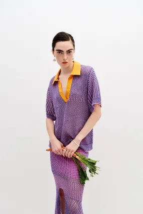 QuickDryTech Lightweight pullover CHIA OVERSIZED CROCHET SHIRT